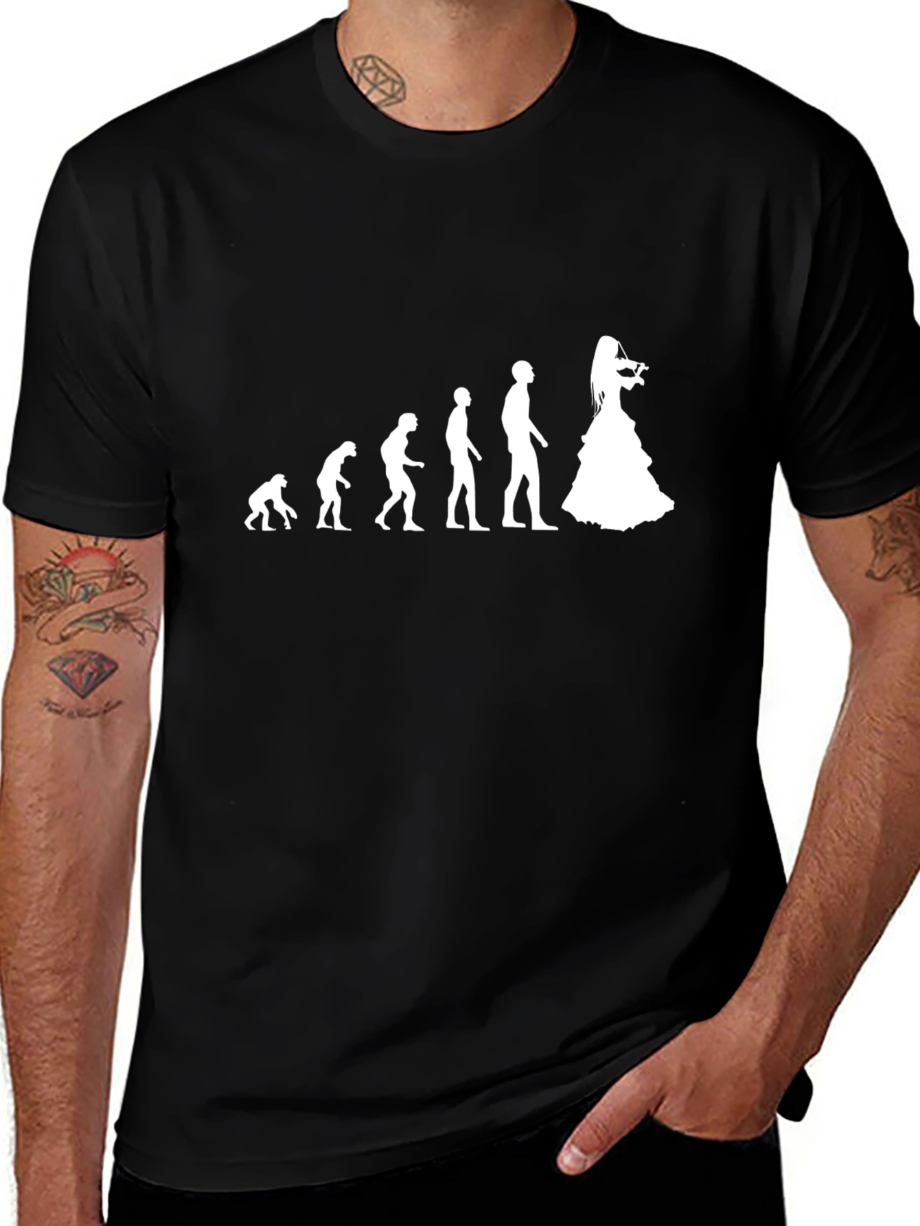 Evolution of Woman Violinist Black T-Shirt