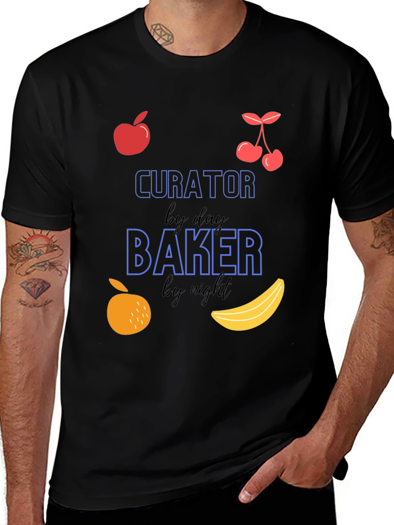 Curator by Day Baker by Night Graphic T-Shirt