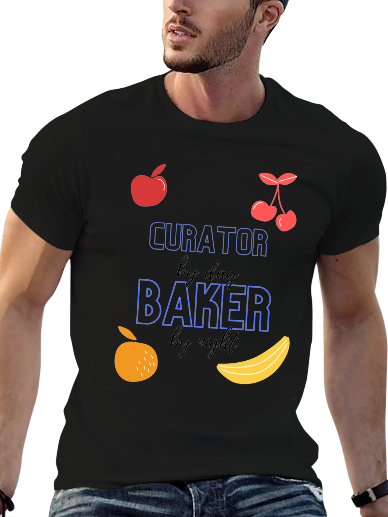 Curator by Day Baker by Night Graphic T-Shirt