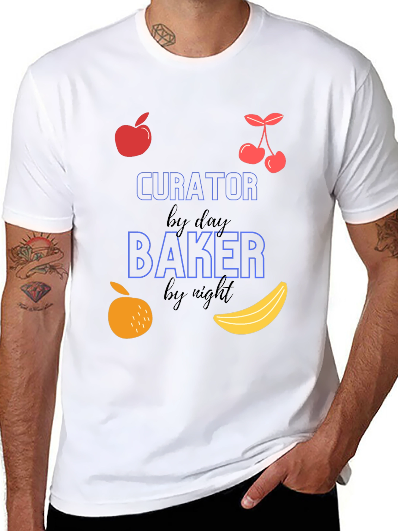 Curator by Day Baker by Night Graphic T-Shirt