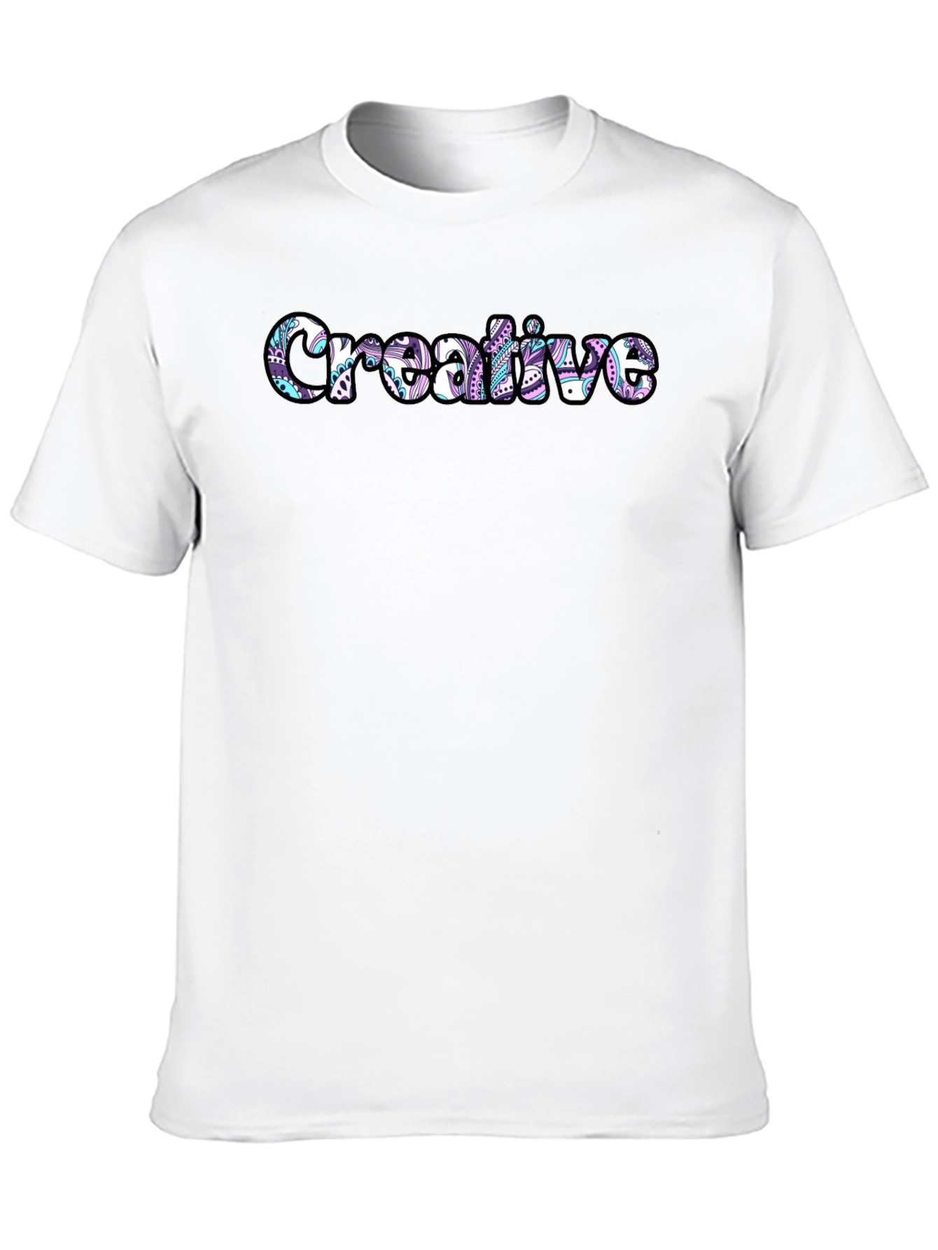 Creative Patterned Graphic T-Shirt