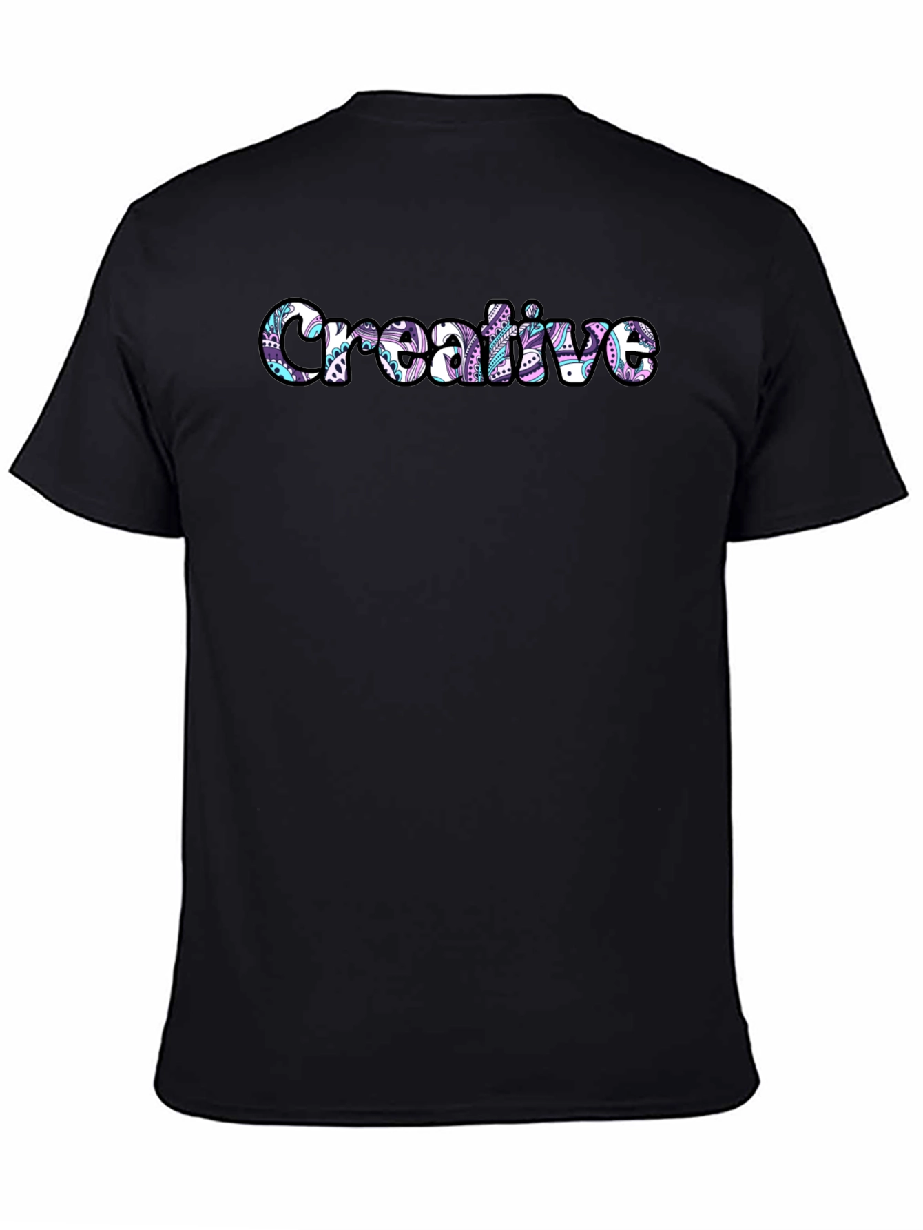 Creative Patterned Graphic T-Shirt