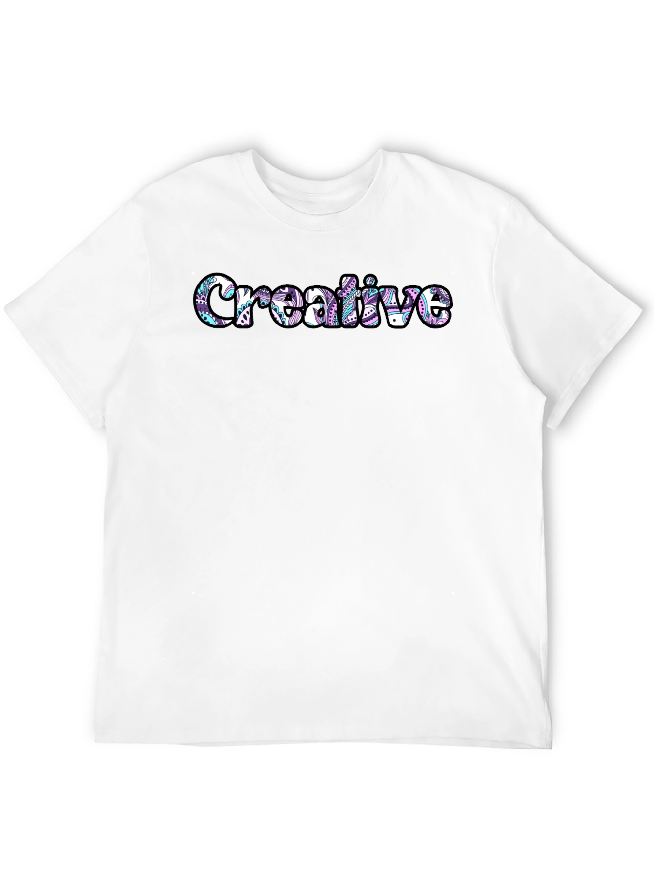 Creative Patterned Graphic T-Shirt