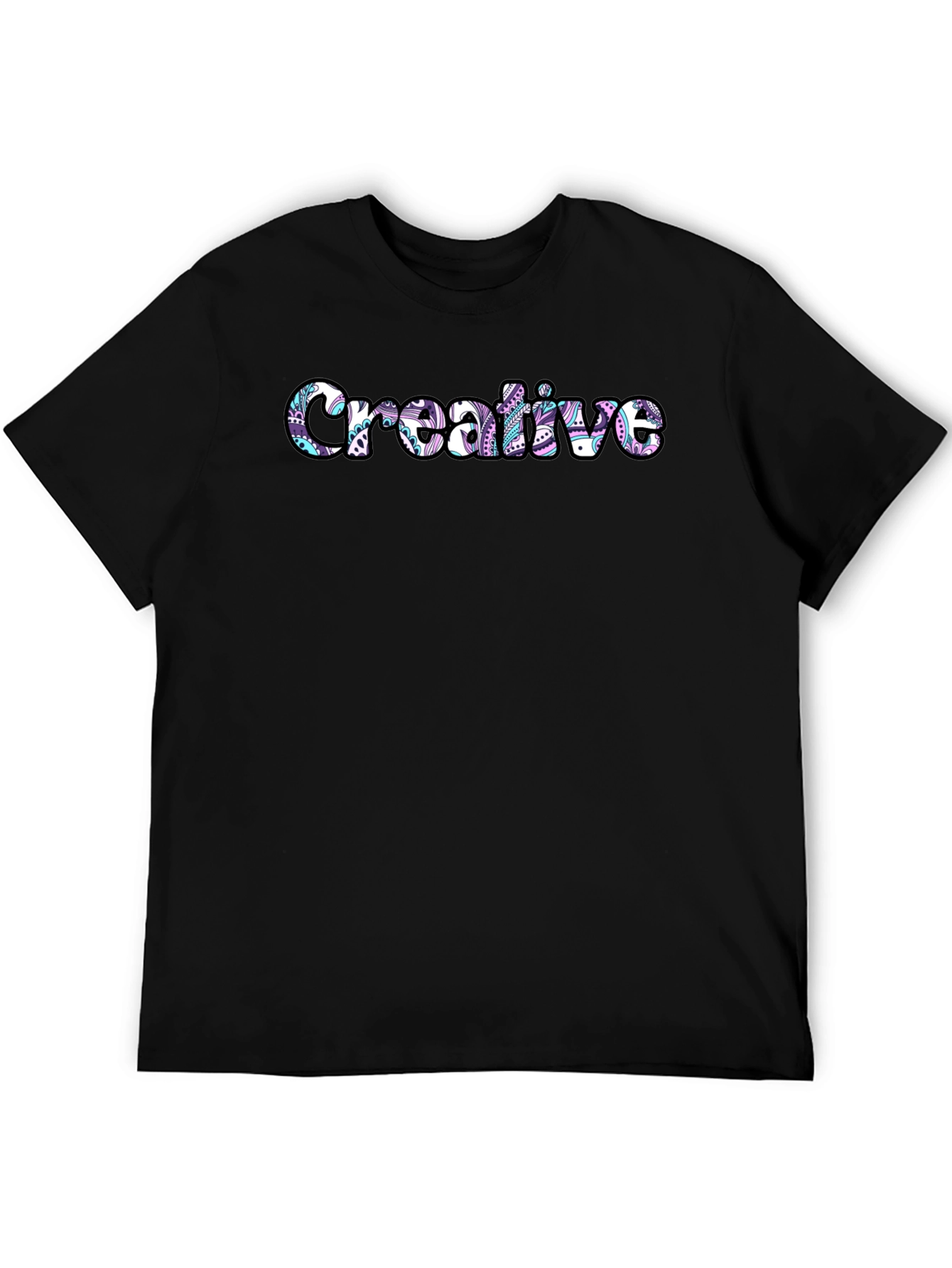 Creative Patterned Graphic T-Shirt