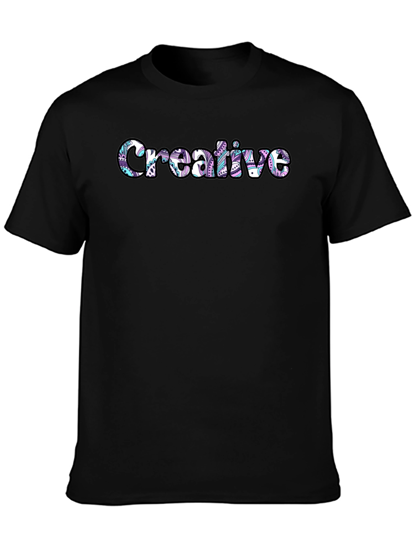 Creative Patterned Graphic T-Shirt