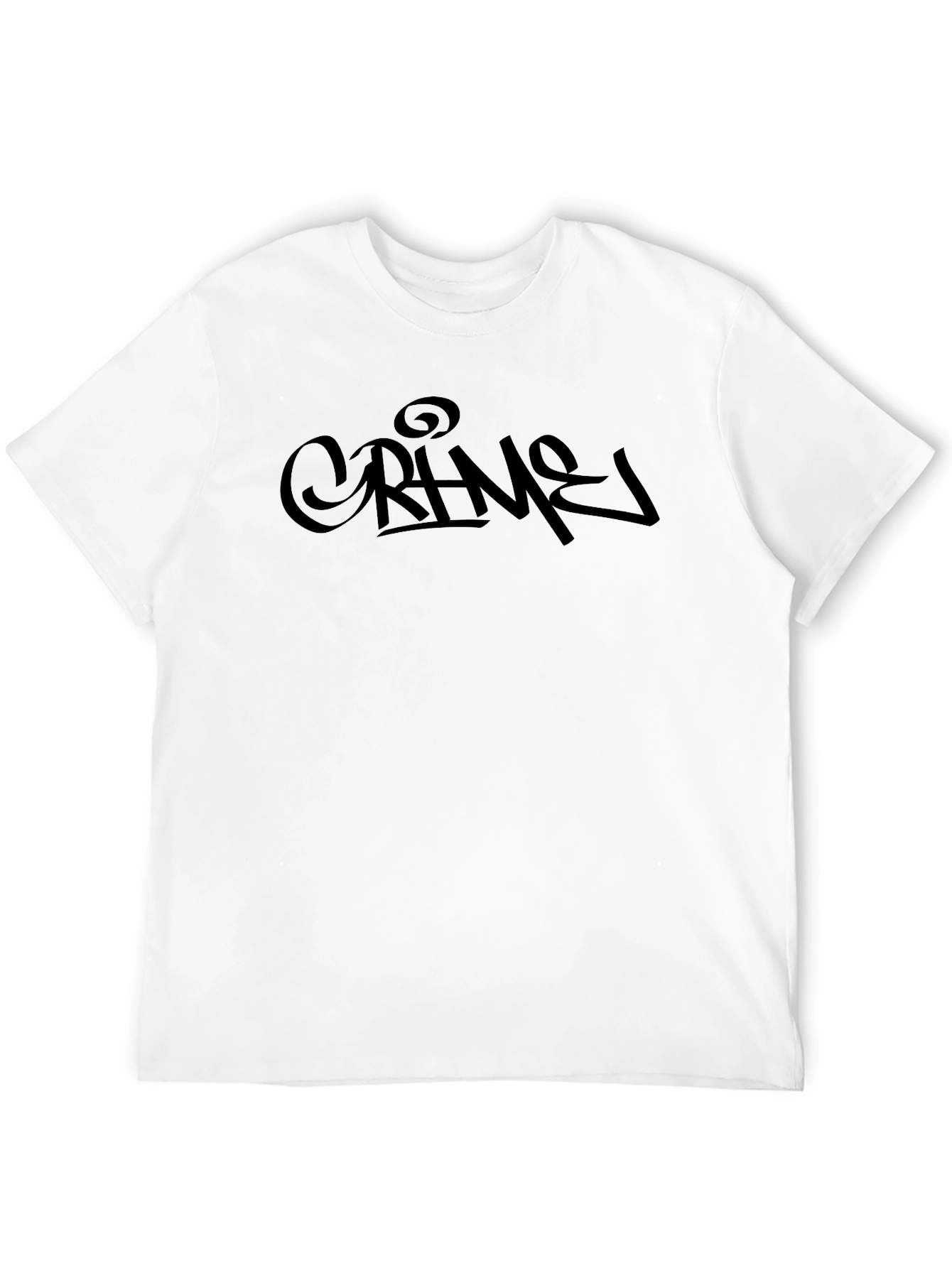 Crime Graphic Black Crewneck T-shirt