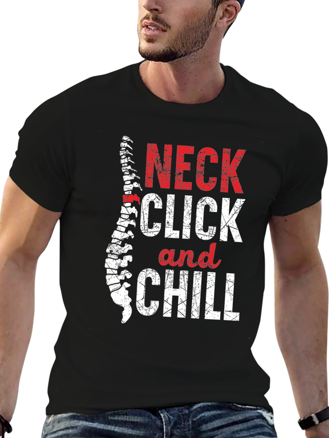 Neck Click and Chill Graphic T-Shirt