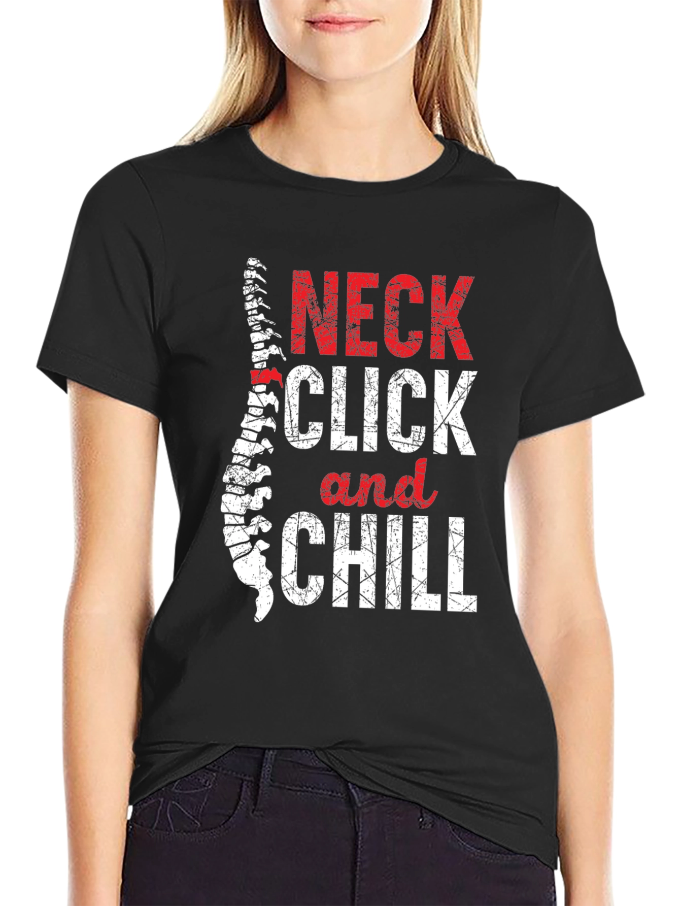 Neck Click and Chill Graphic T-Shirt