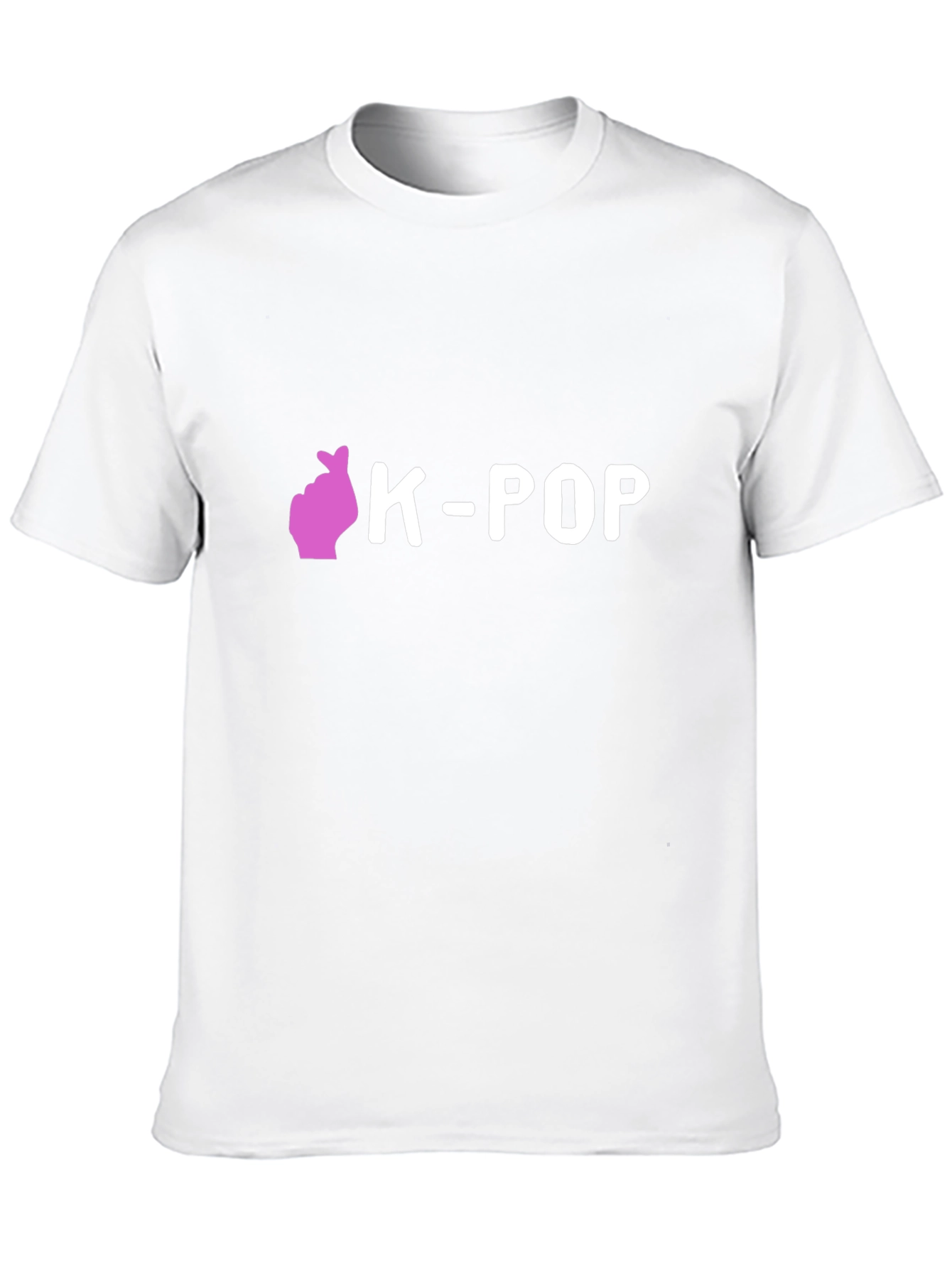 K-Pop Heart Gesture Black T-Shirt