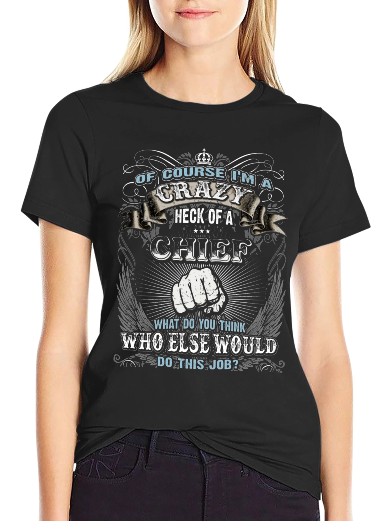 Crazy Chief Graphic T-Shirt - Novelty Apparel