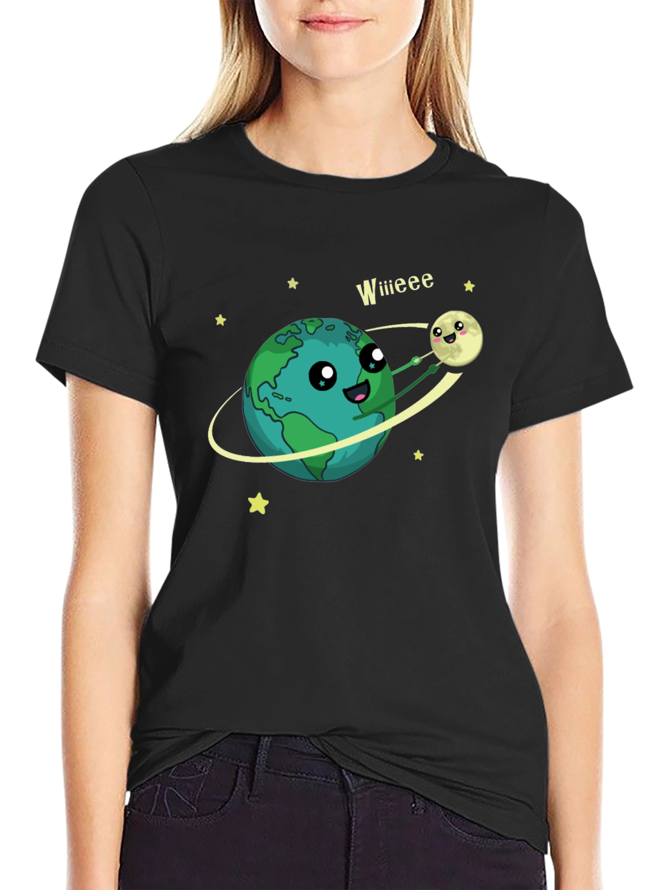Planet Hugger T-Shirt - Black Graphic Tee