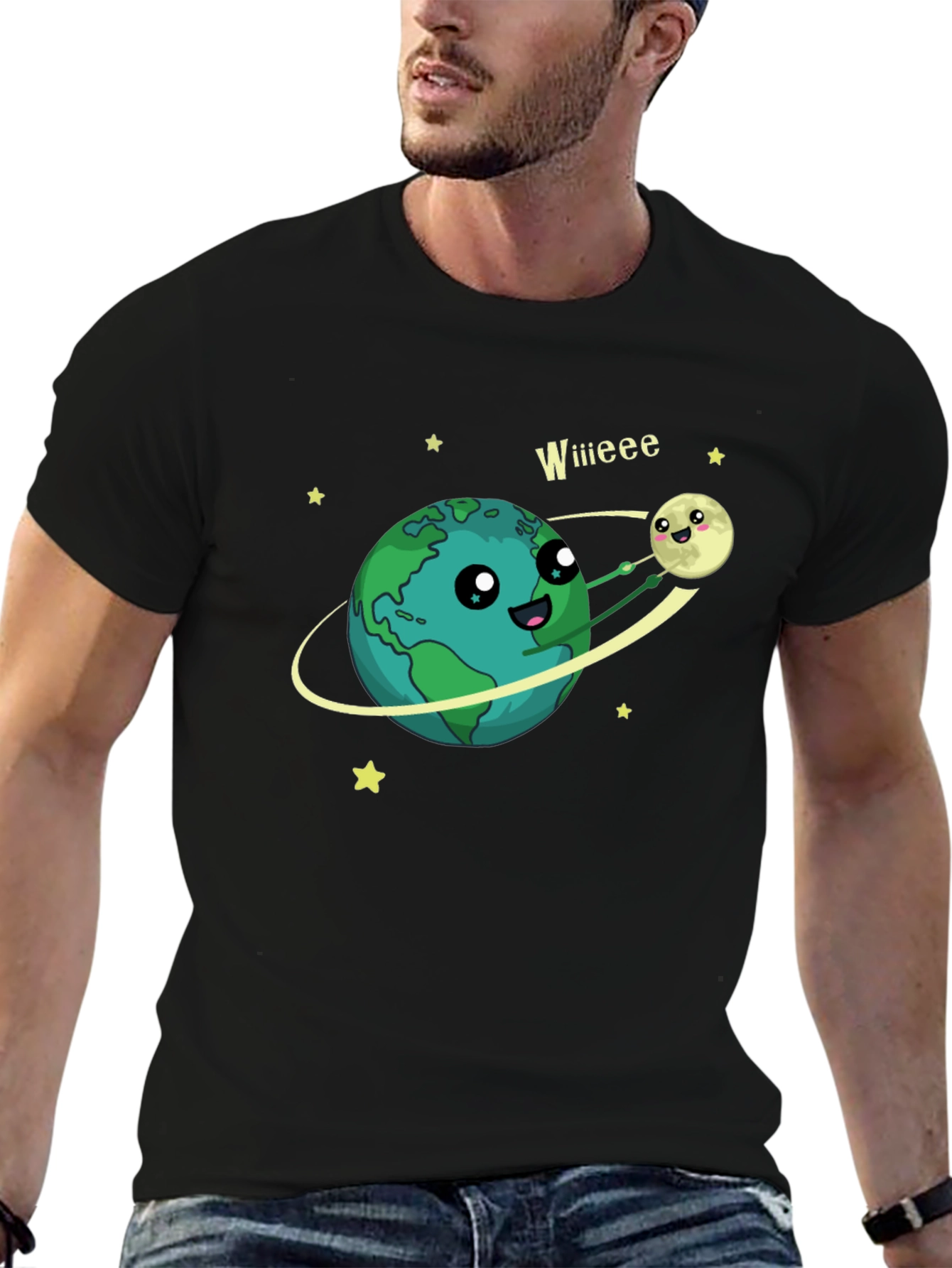 Planet Hugger T-Shirt - Black Graphic Tee