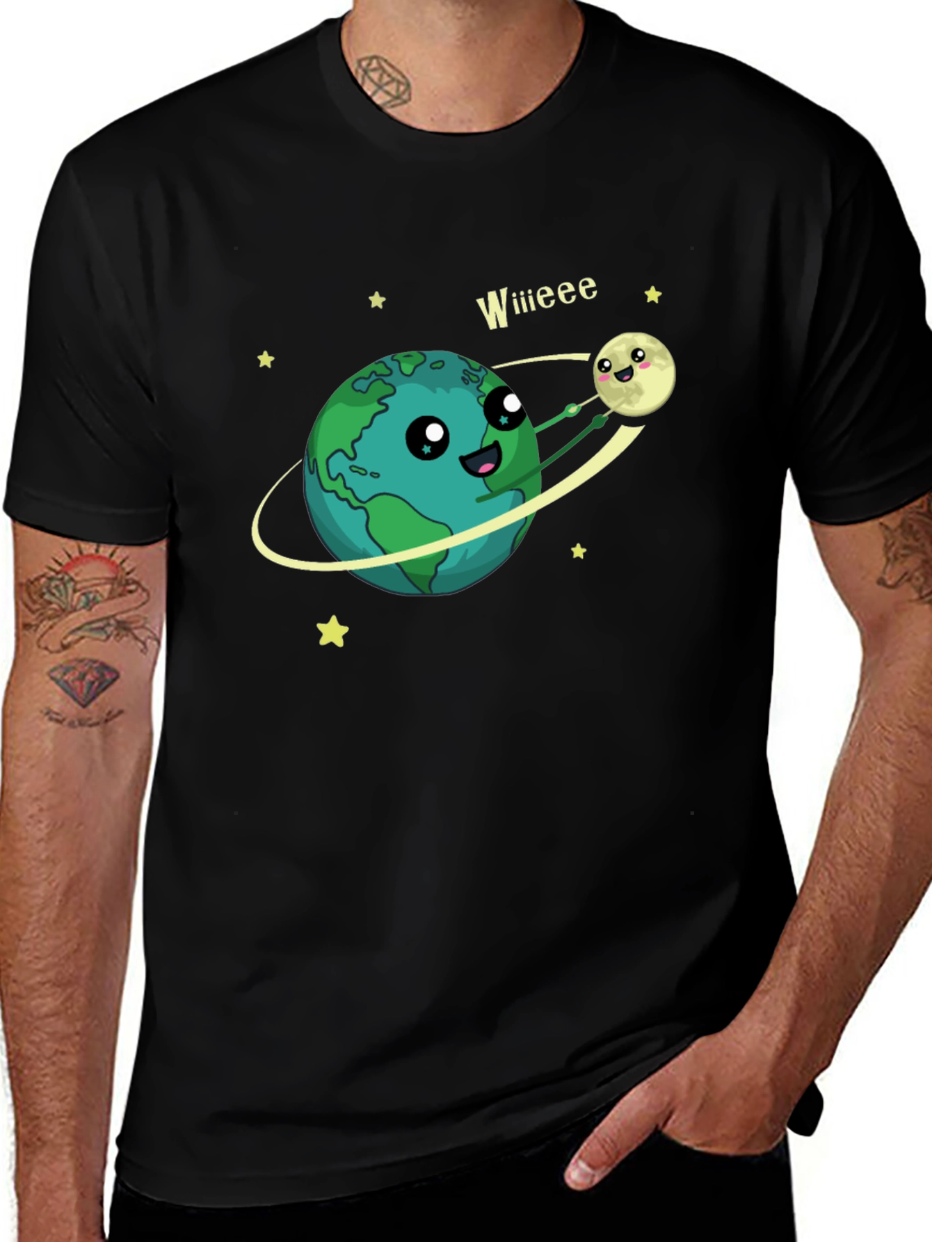 Planet Hugger T-Shirt - Black Graphic Tee