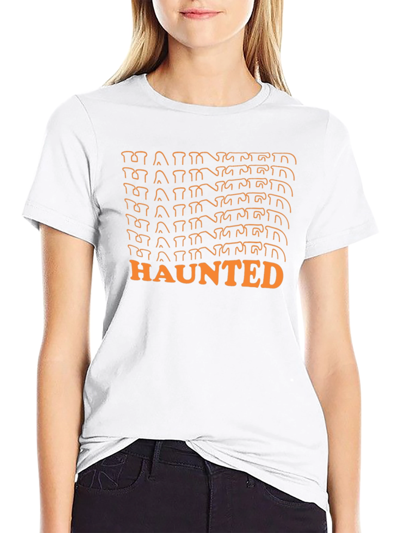 Haunted Graphic Tee - Spooky Season Shirt