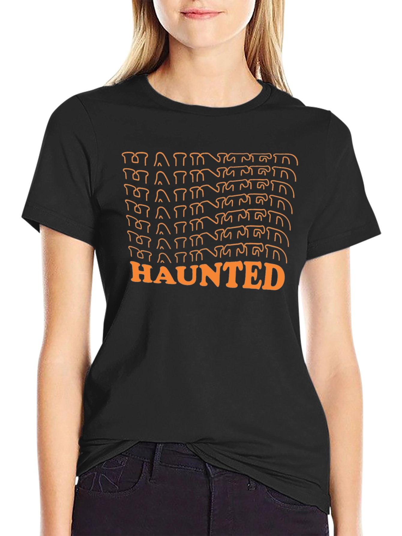 Haunted Graphic Tee - Spooky Season Shirt