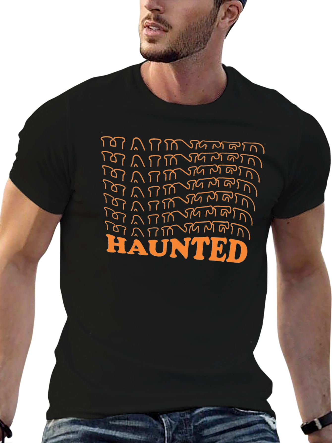 Haunted Graphic Tee - Spooky Season Shirt