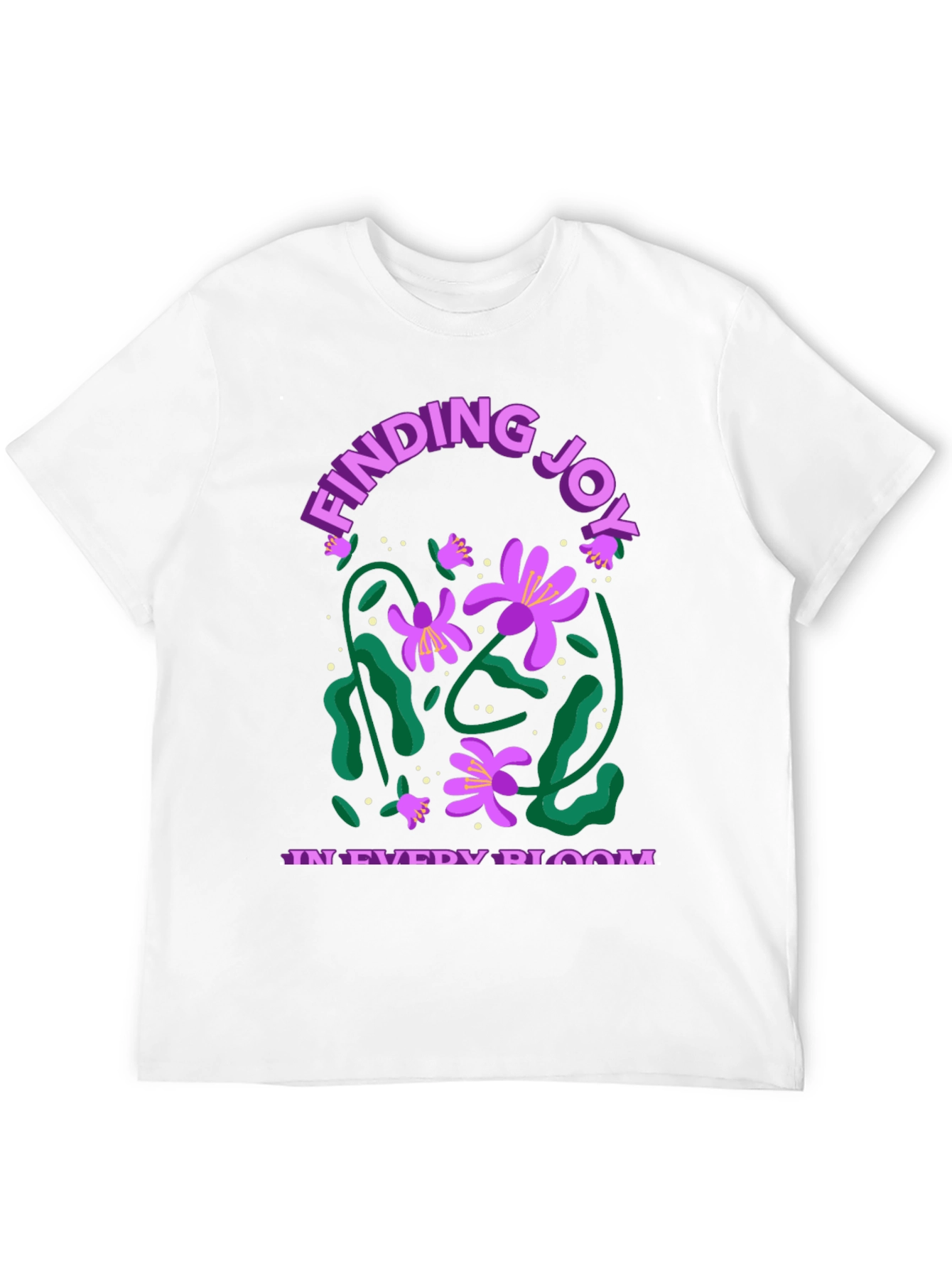 Finding Joy in Every Bloom Black Graphic Tee