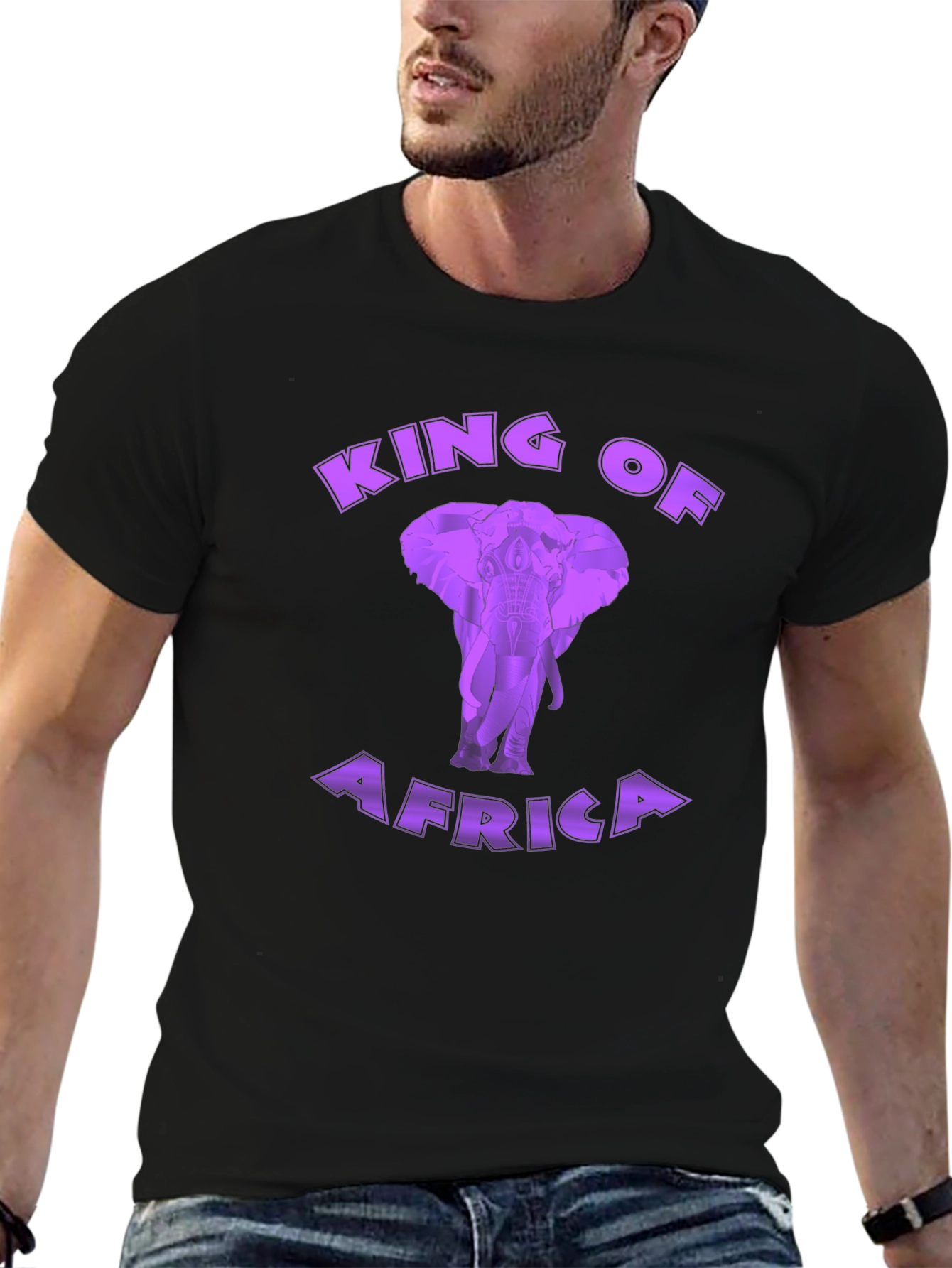 King of Africa Elephant Graphic T-Shirt