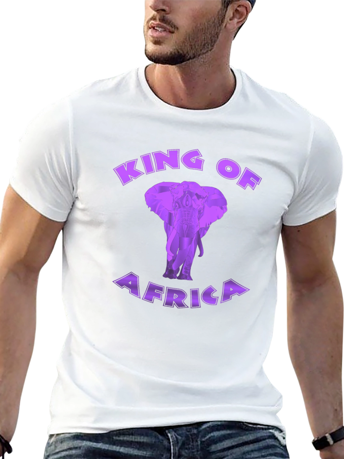 King of Africa Elephant Graphic T-Shirt