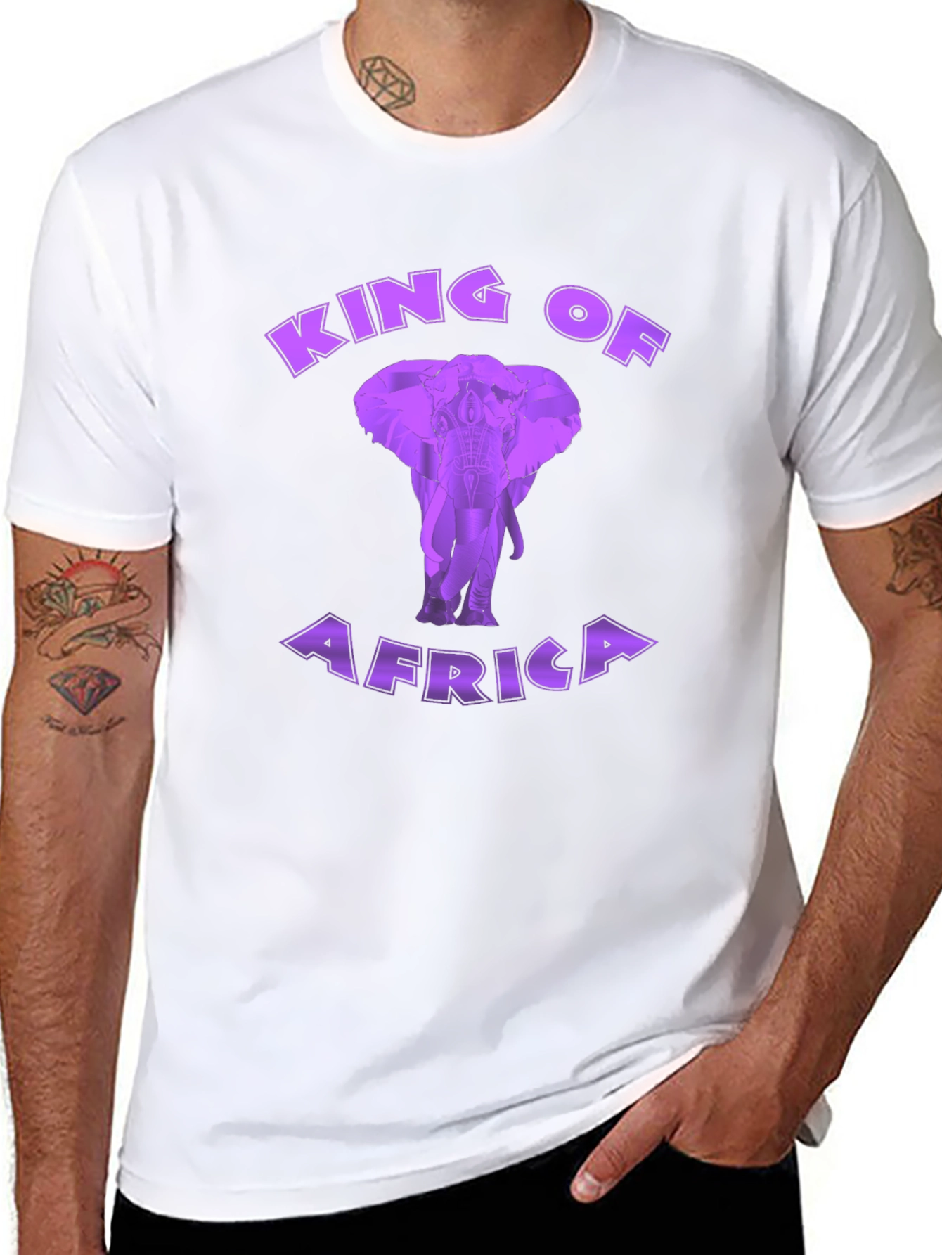 King of Africa Elephant Graphic T-Shirt