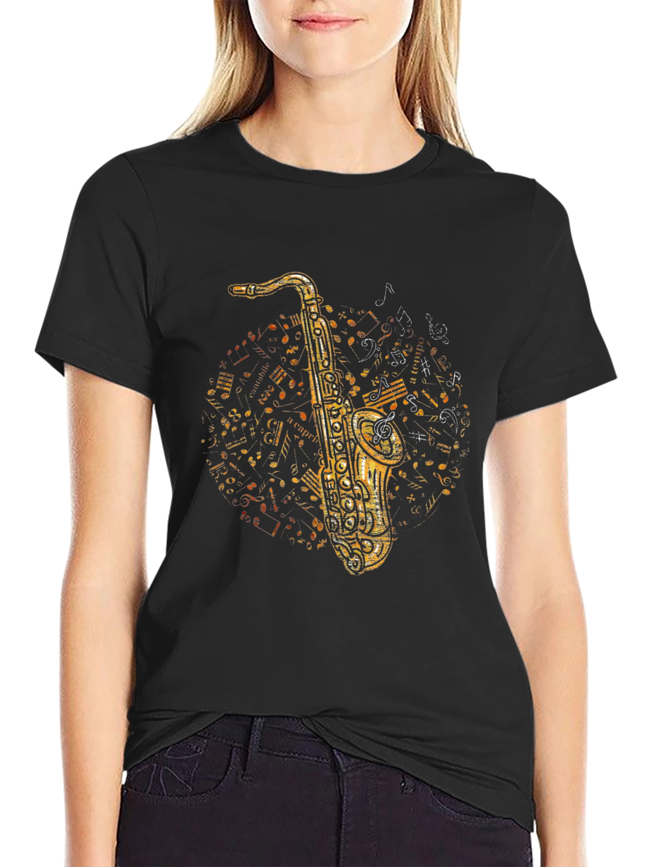 Saxophone Music T-Shirt - Stylish Musician Tee