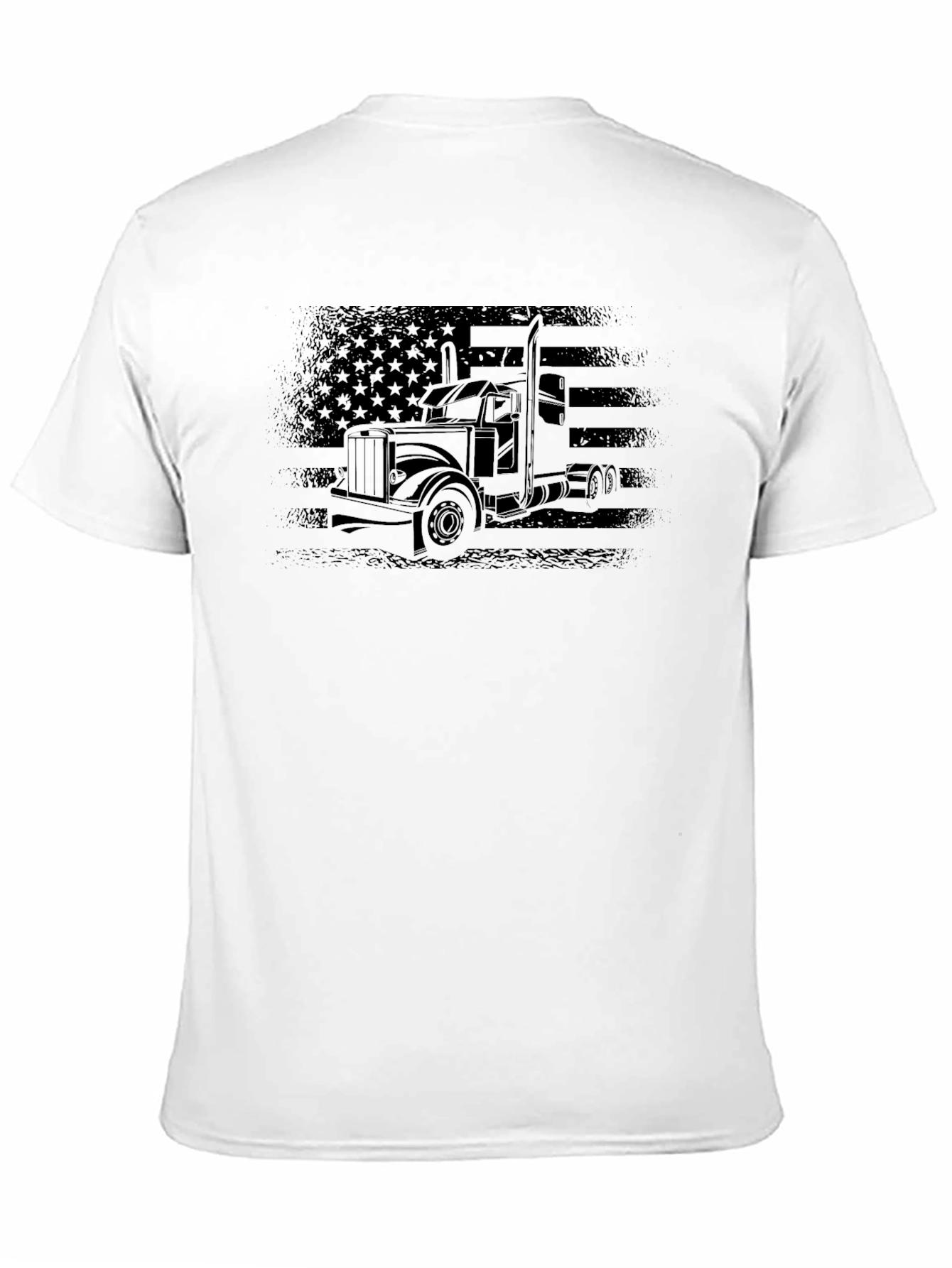 American Trucker Tee - Black Graphic T-Shirt
