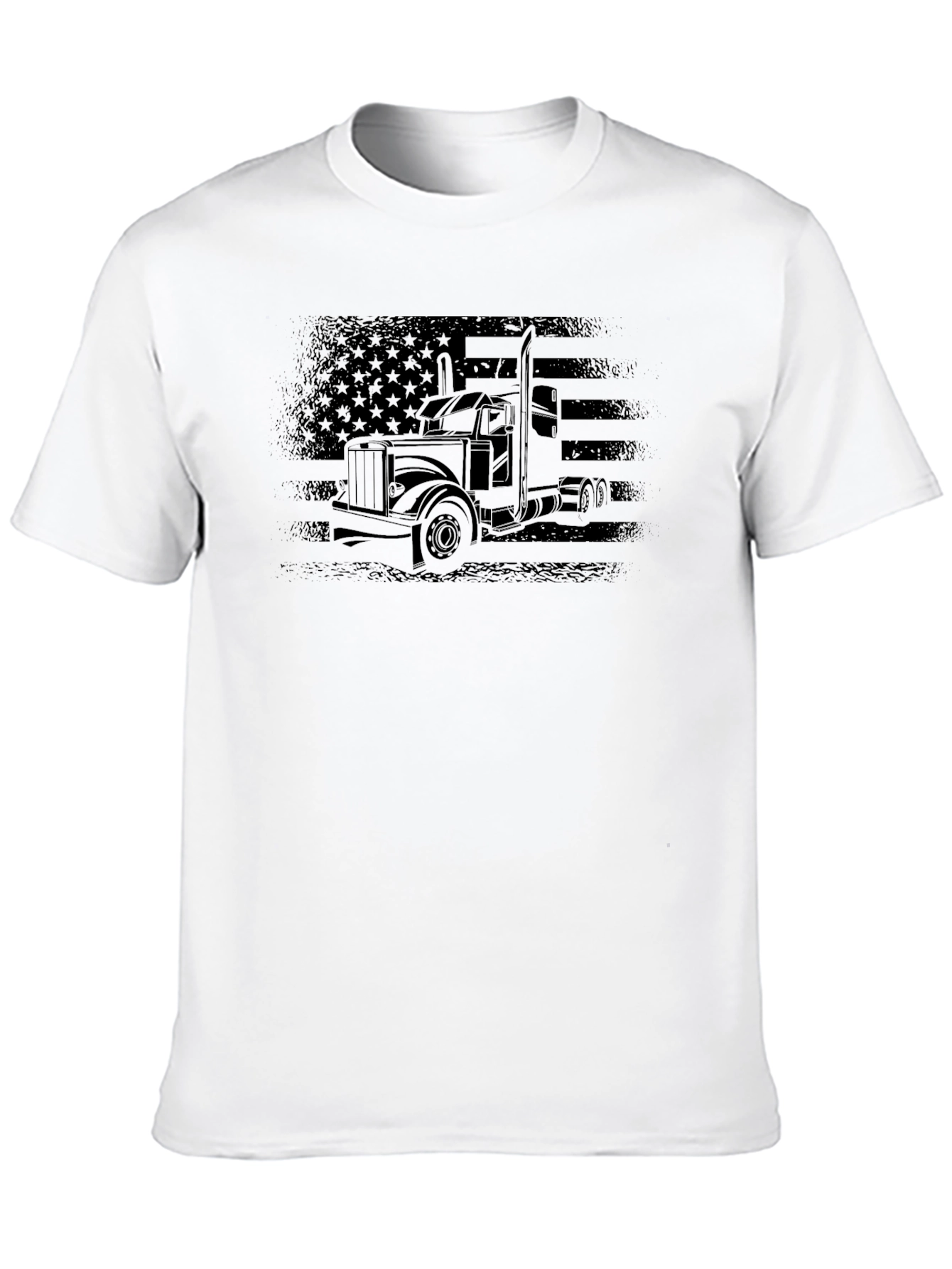 American Trucker Tee - Black Graphic T-Shirt