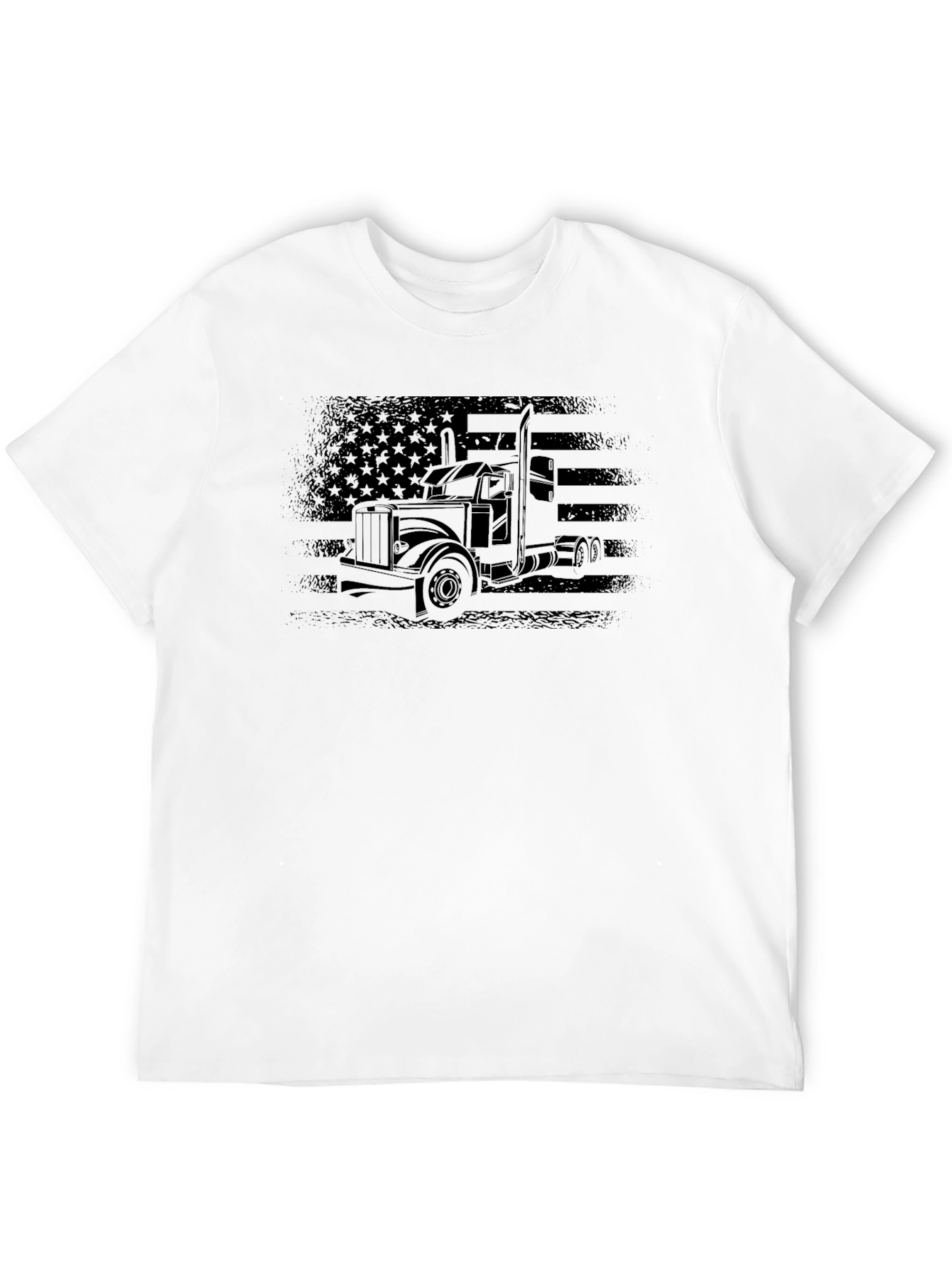 American Trucker Tee - Black Graphic T-Shirt