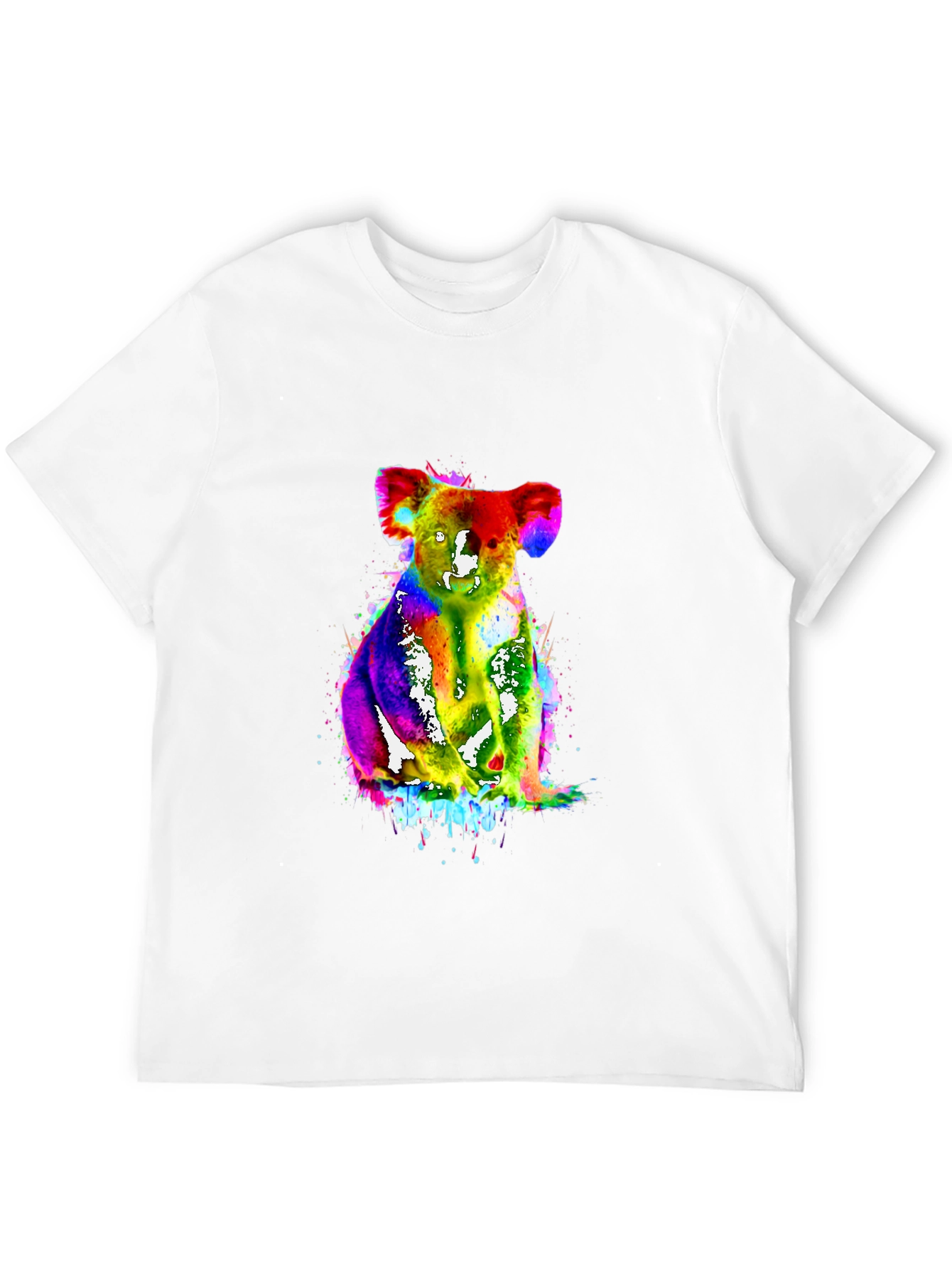 Vibrant Koala Tee - Mens Black Graphic T-Shirt