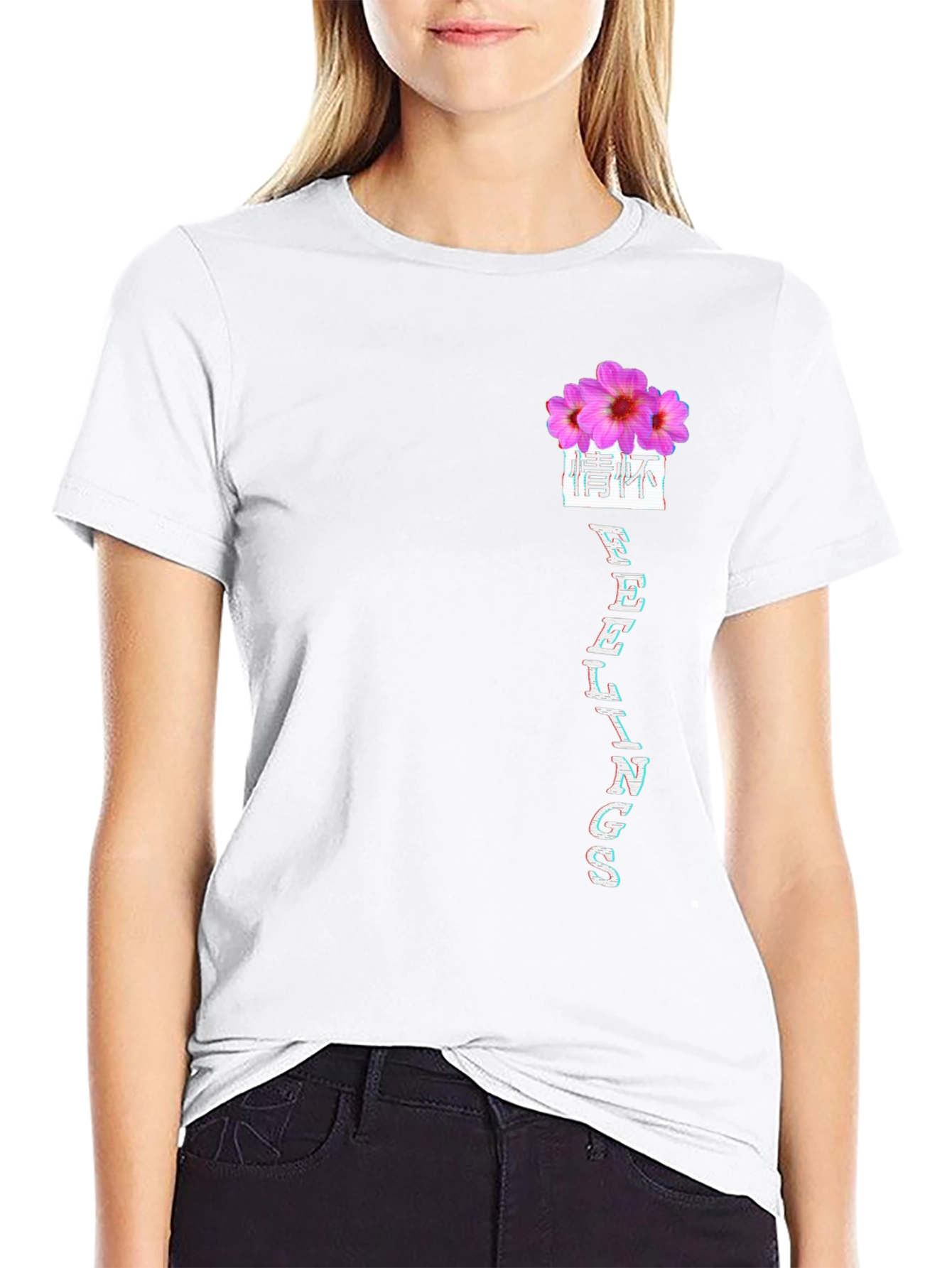 Floral Feelings Graphic Tee - Black