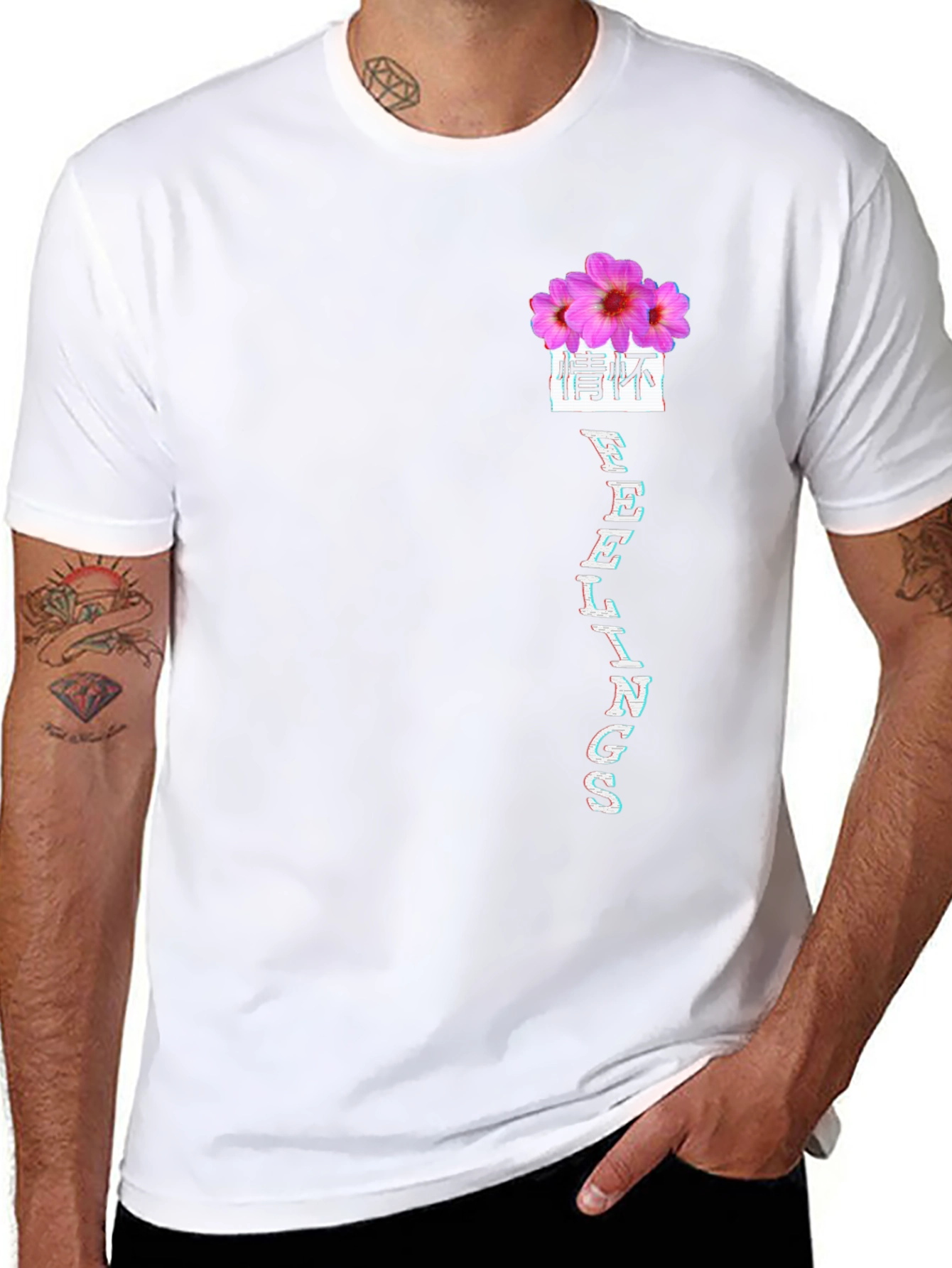 Floral Feelings Graphic Tee - Black