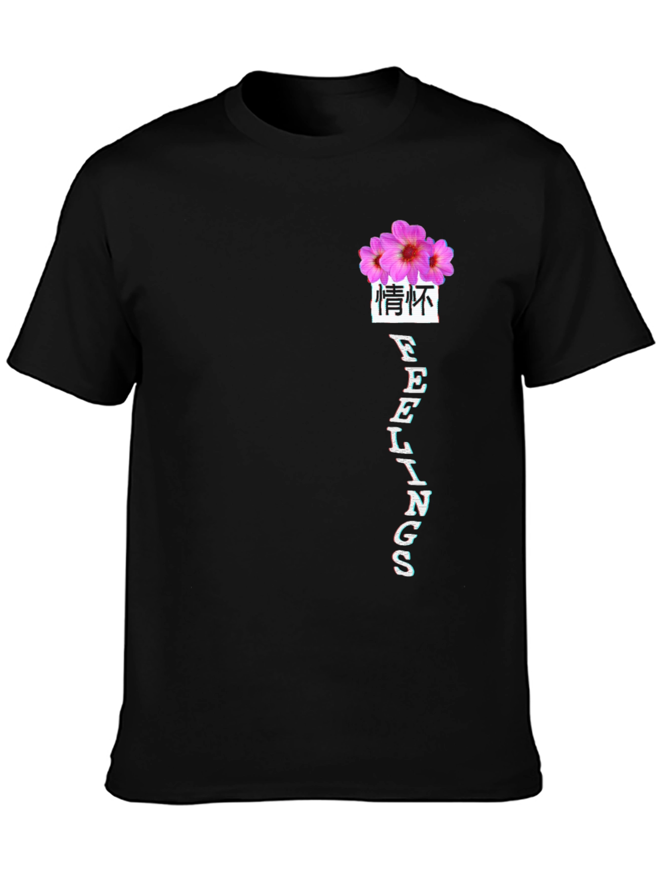 Floral Feelings Graphic Tee - Black