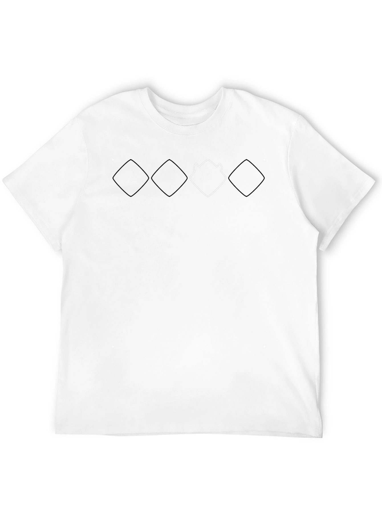 Modern Graphic Tee - Black T-Shirt with Geometric Design