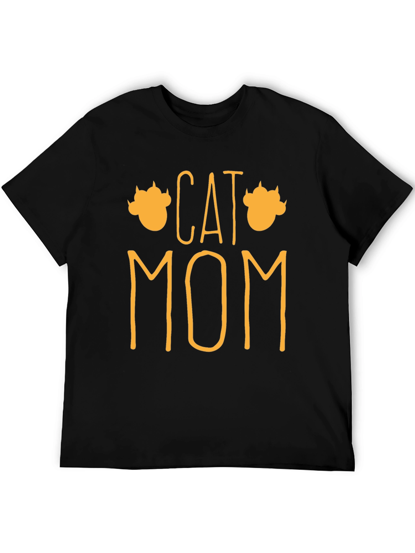 Cat Mom Graphic T-Shirt - Black
