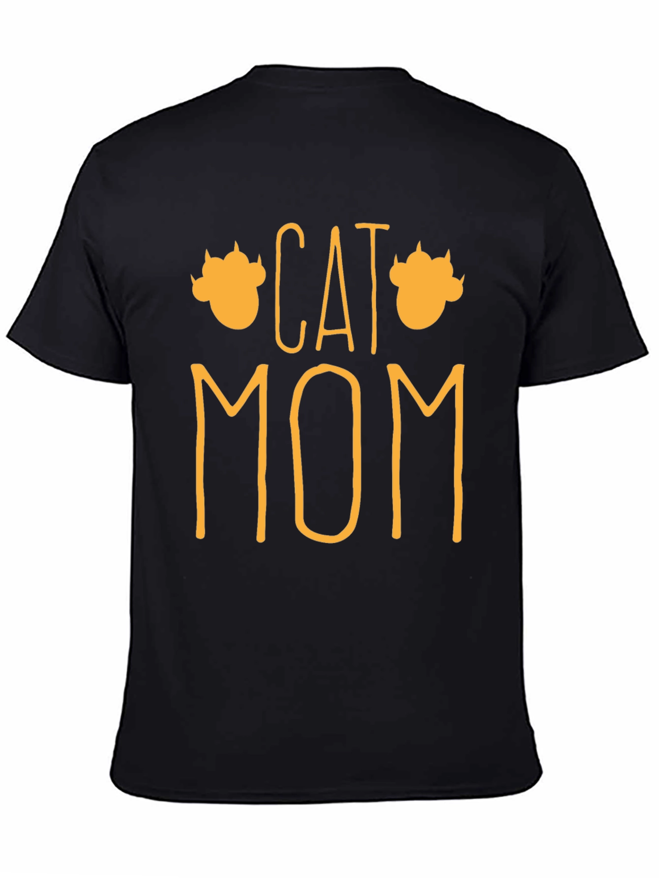 Cat Mom Graphic T-Shirt - Black