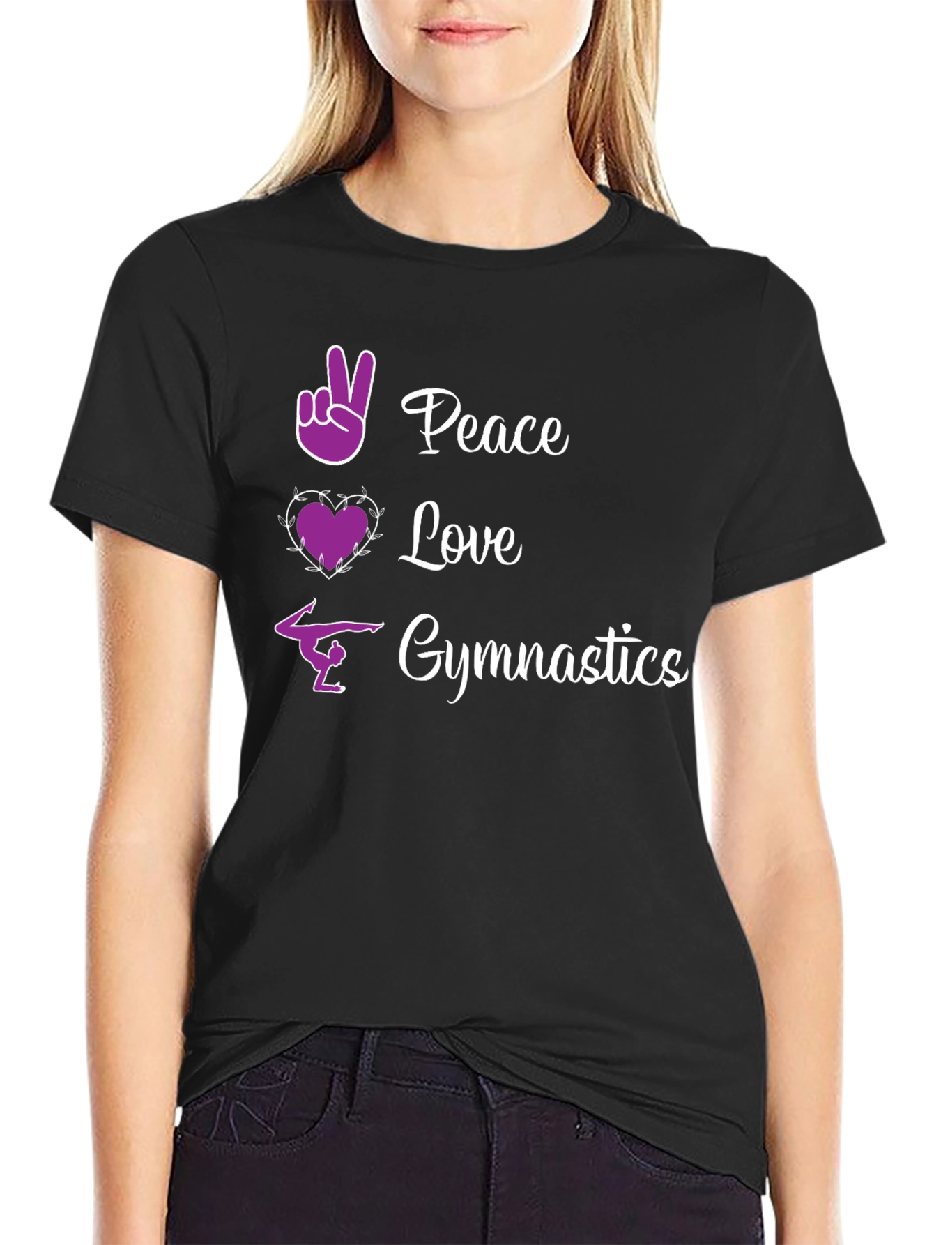Peace Love Gymnastics Graphic Tee