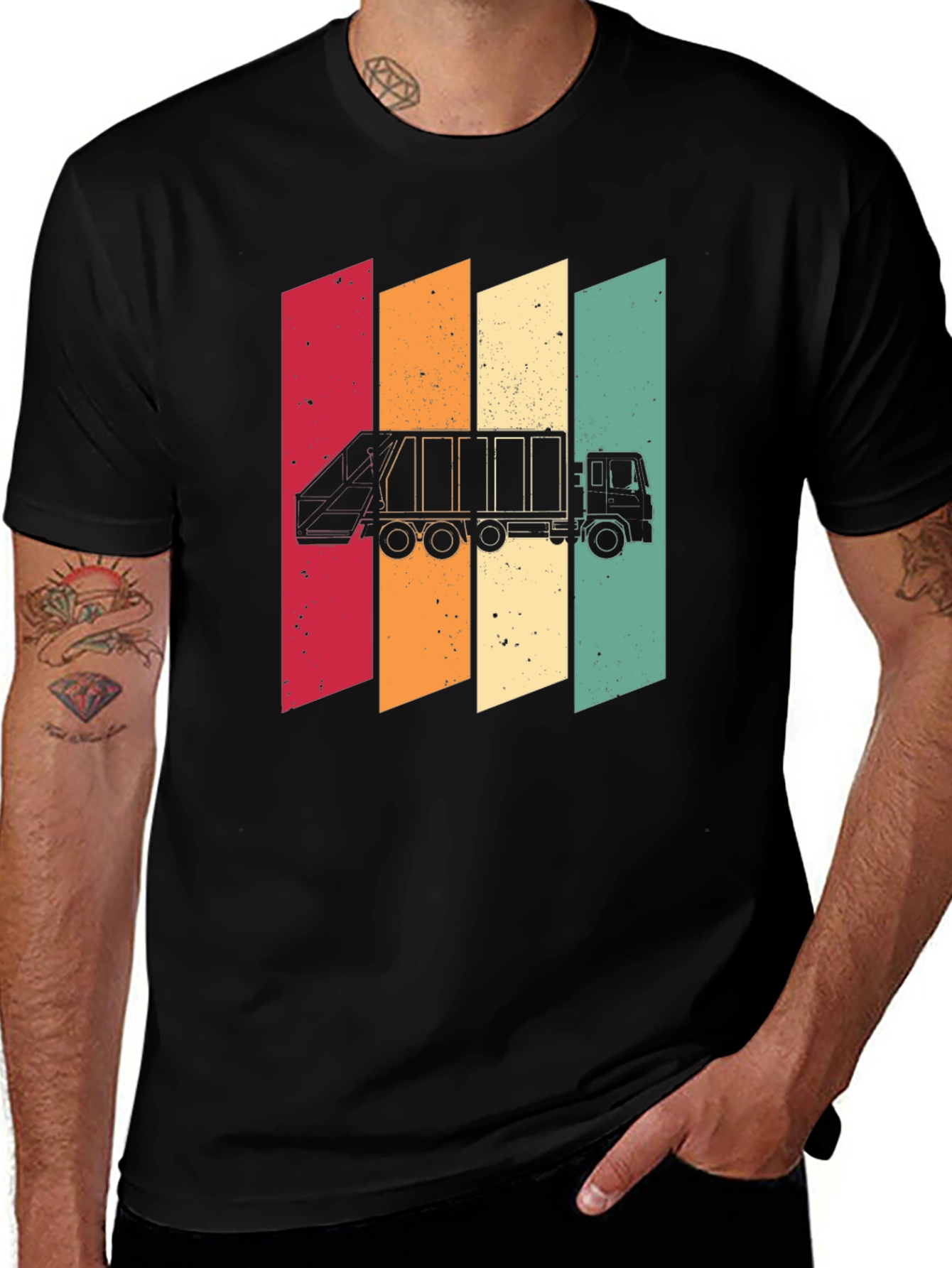 Retro Style Garbage Truck T-Shirt