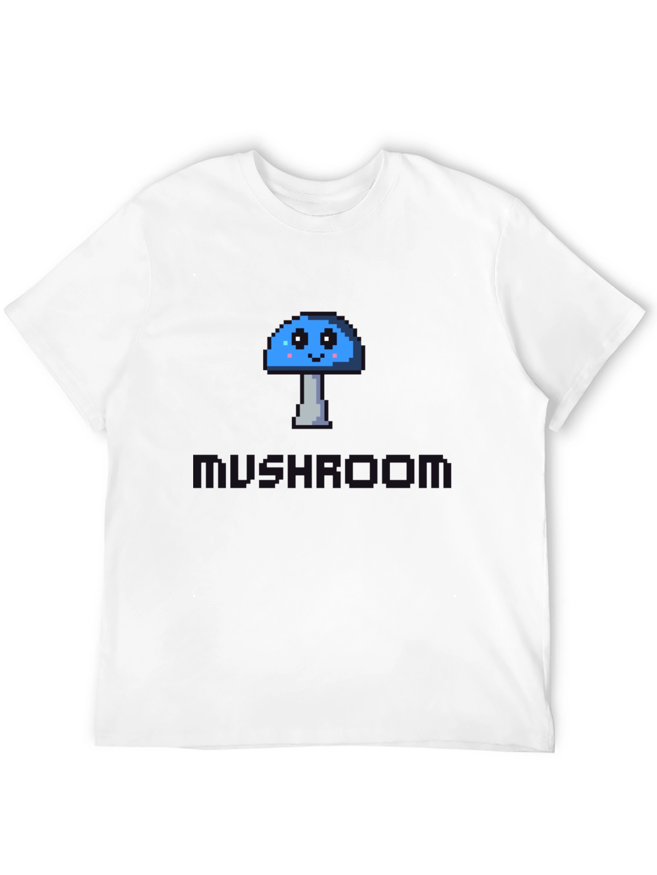 Pixel Mushroom Graphic Tee - Unisex Cotton Blend