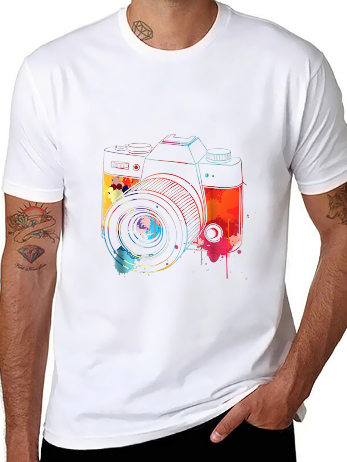 Camera Graphic Tee - Artistic Style