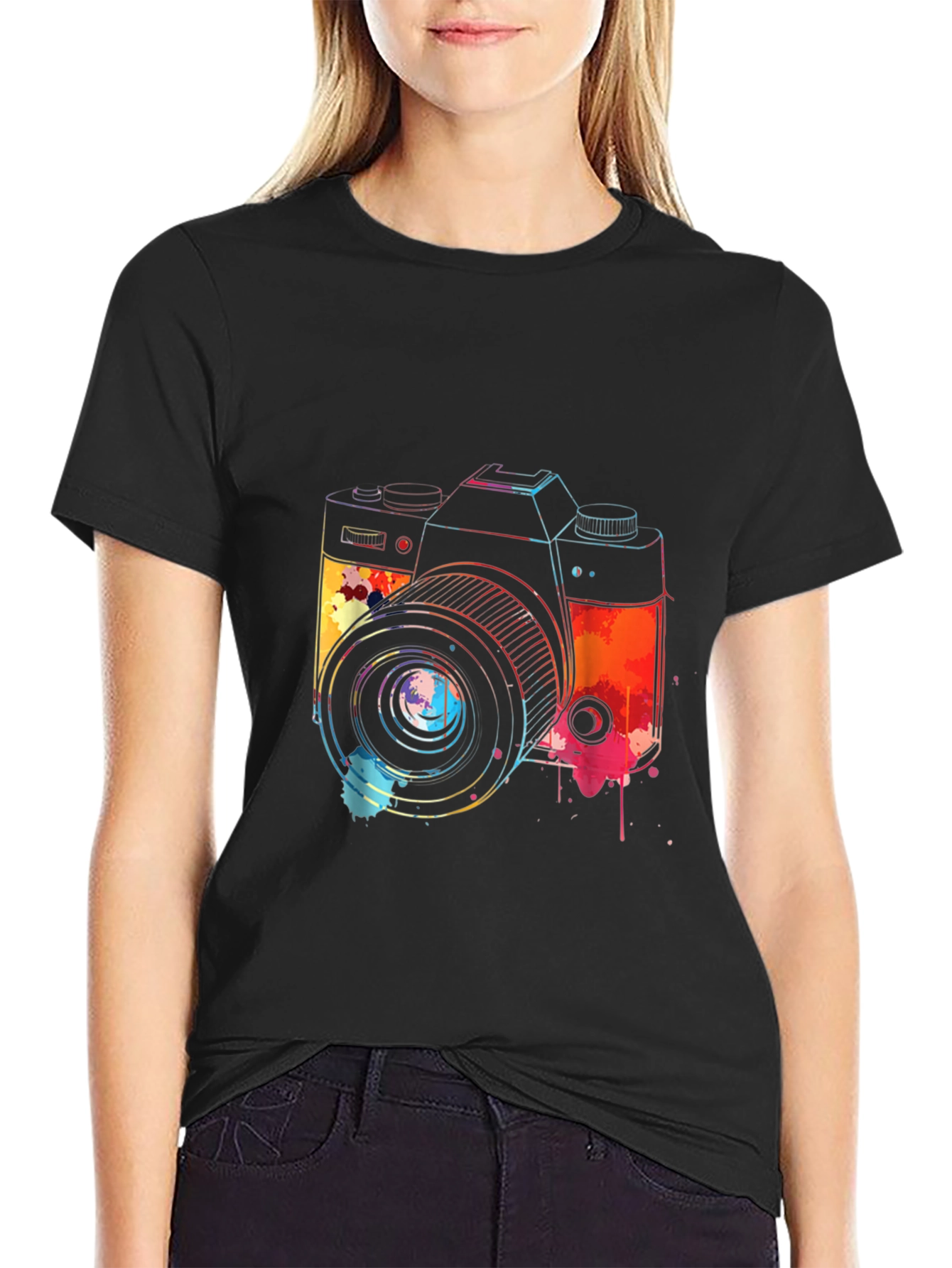 Camera Graphic Tee - Artistic Style