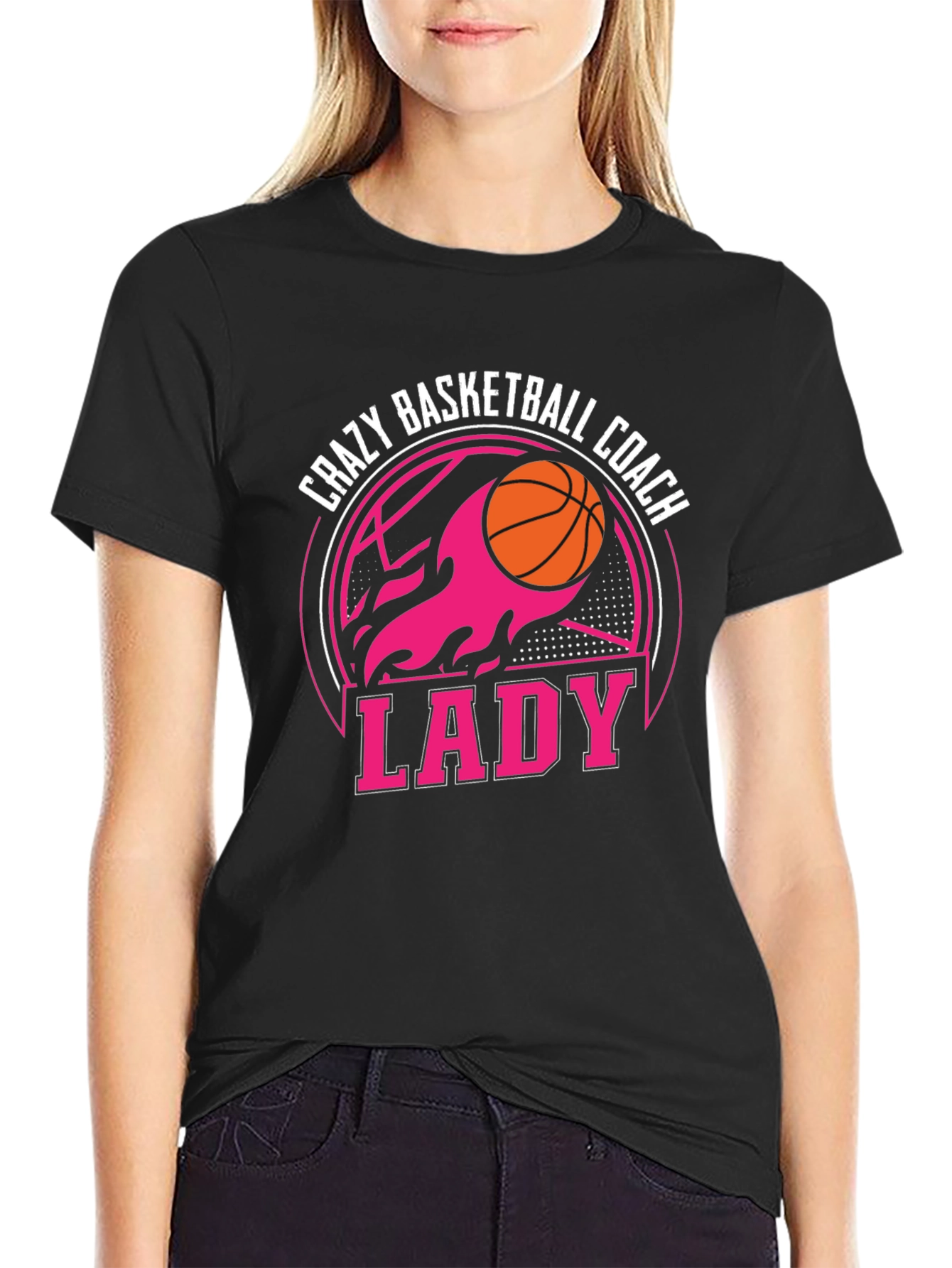 Crazy Basketball Coach Lady T-Shirt