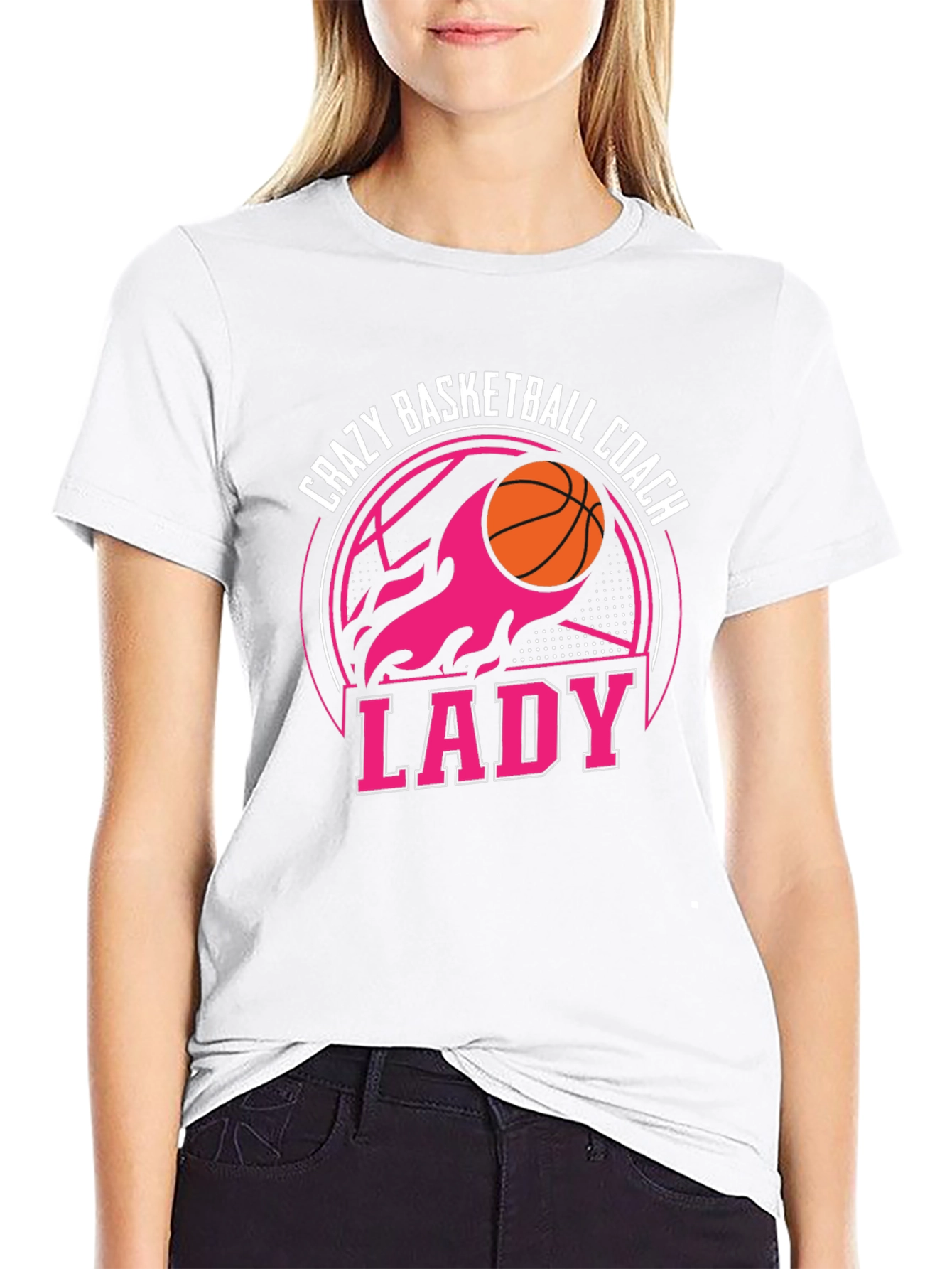 Crazy Basketball Coach Lady T-Shirt