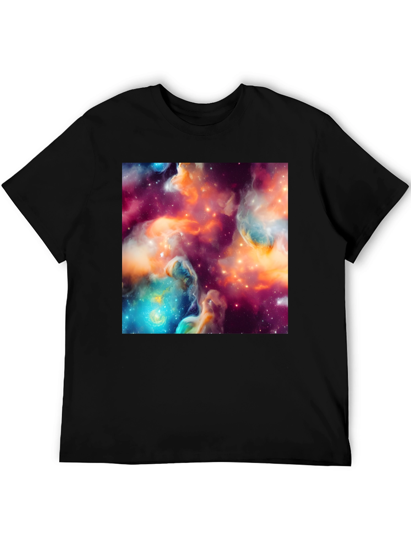 Nebula Print Black T-Shirt