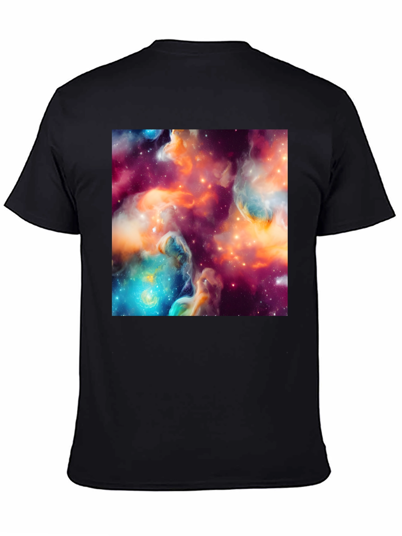 Nebula Print Black T-Shirt