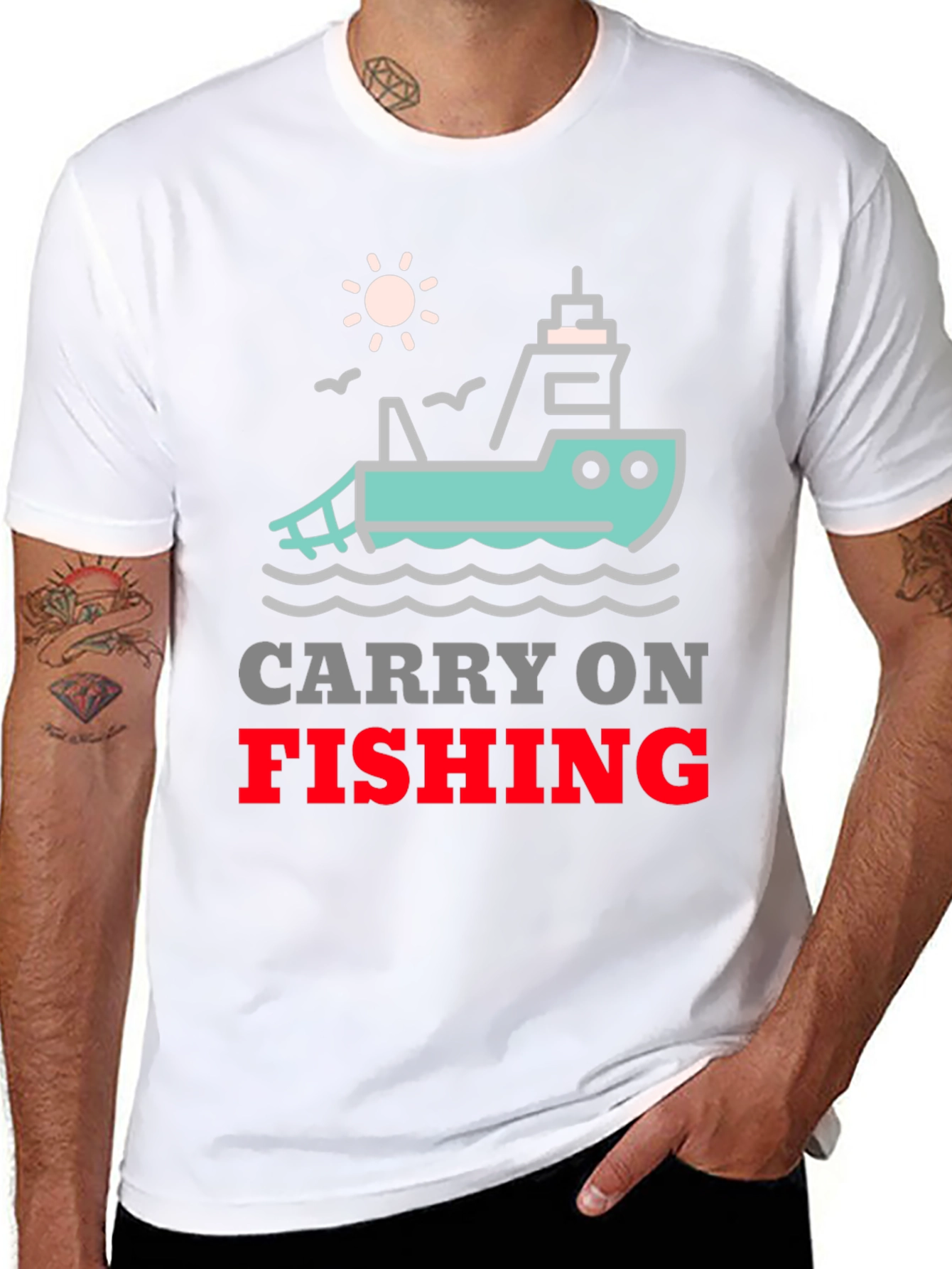 Carry On Fishing Graphic T-Shirt