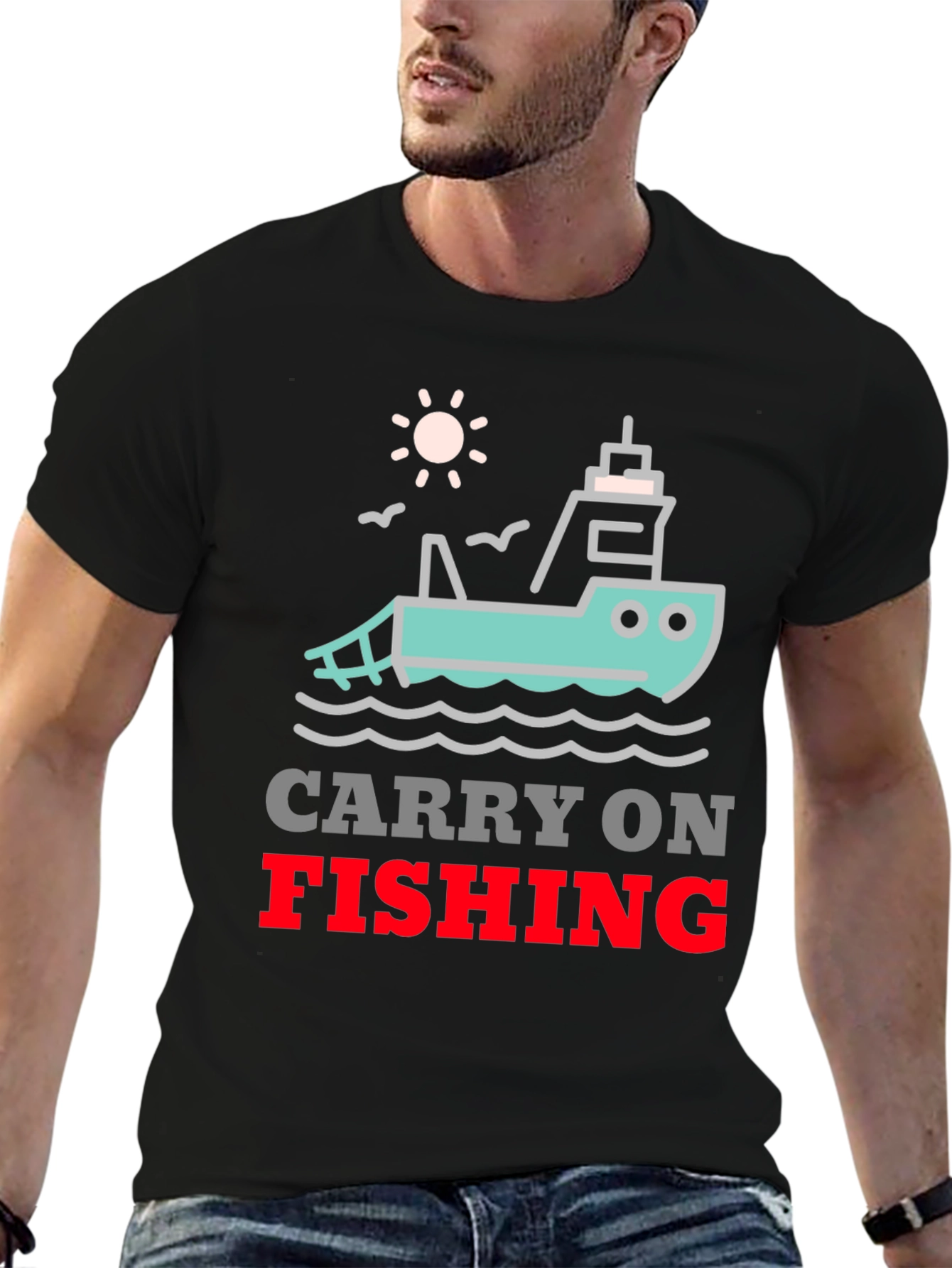 Carry On Fishing Graphic T-Shirt