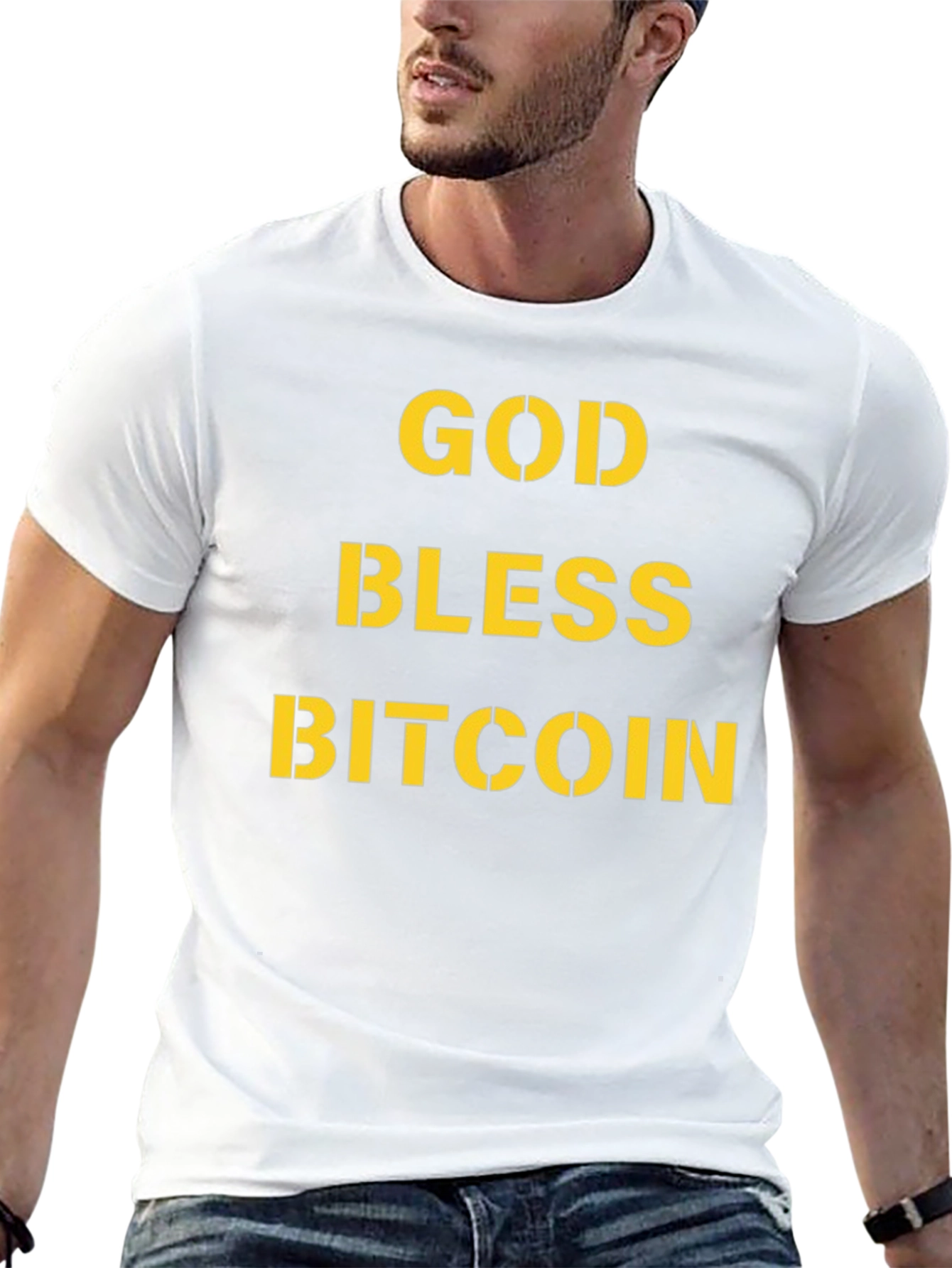 God Bless Bitcoin T-Shirt - Crypto Enthusiast Apparel