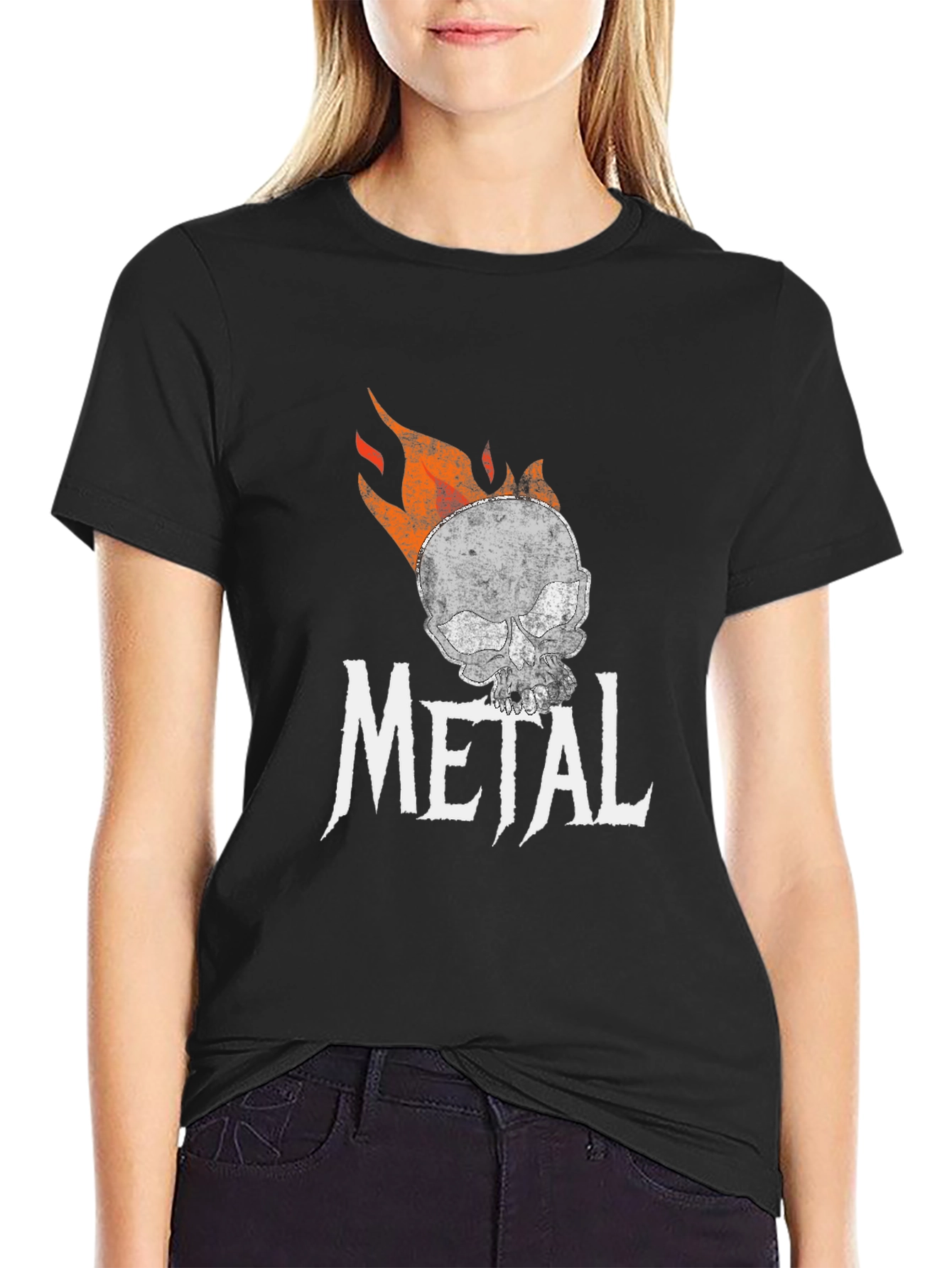 Metal Skull Graphic T-Shirt
