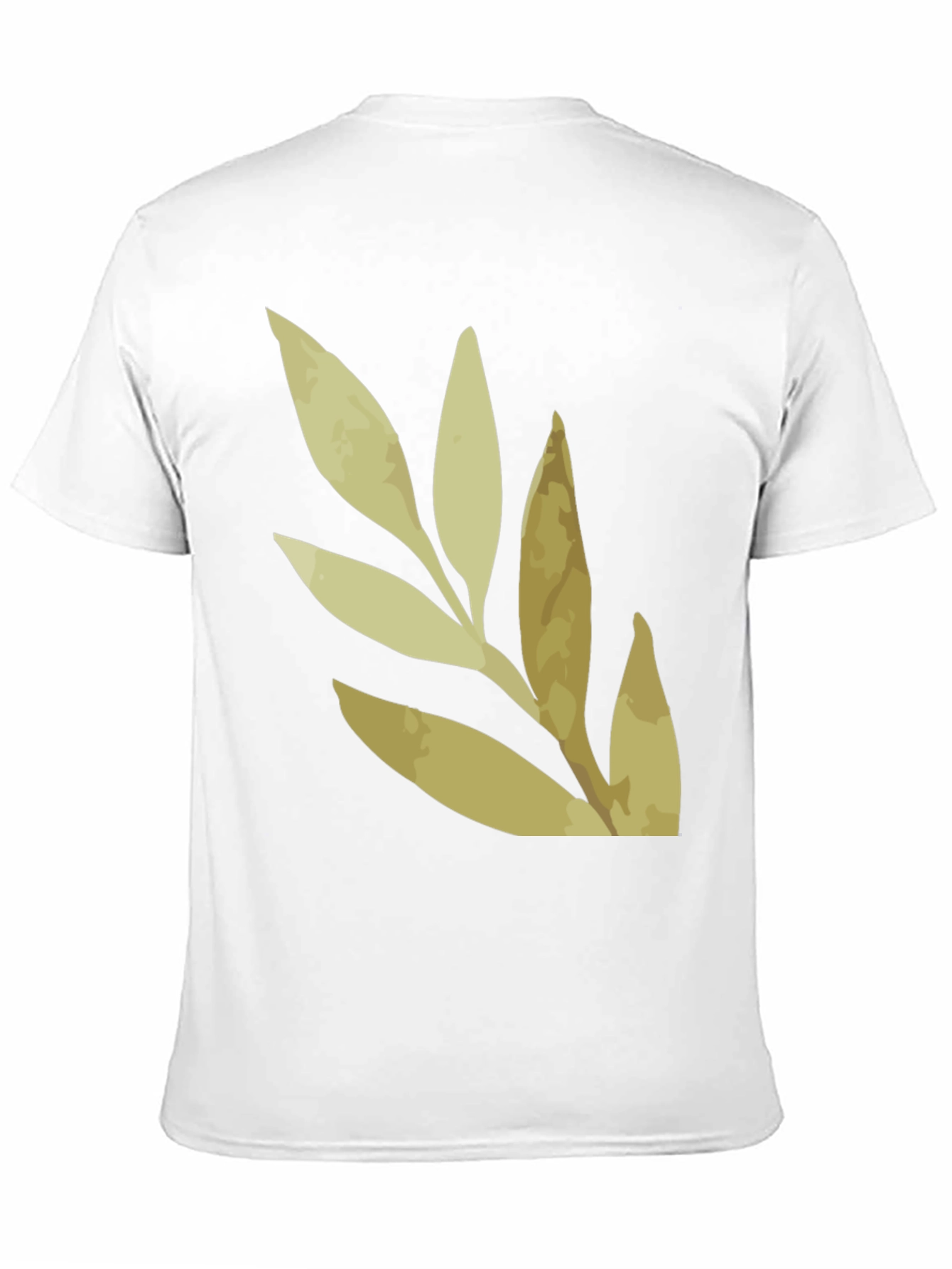 Botanical Leaf Print Black T-Shirt
