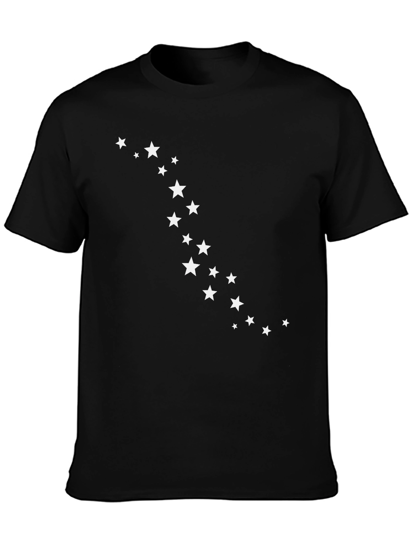 Starry Night Tee - Black Crew Neck T-Shirt